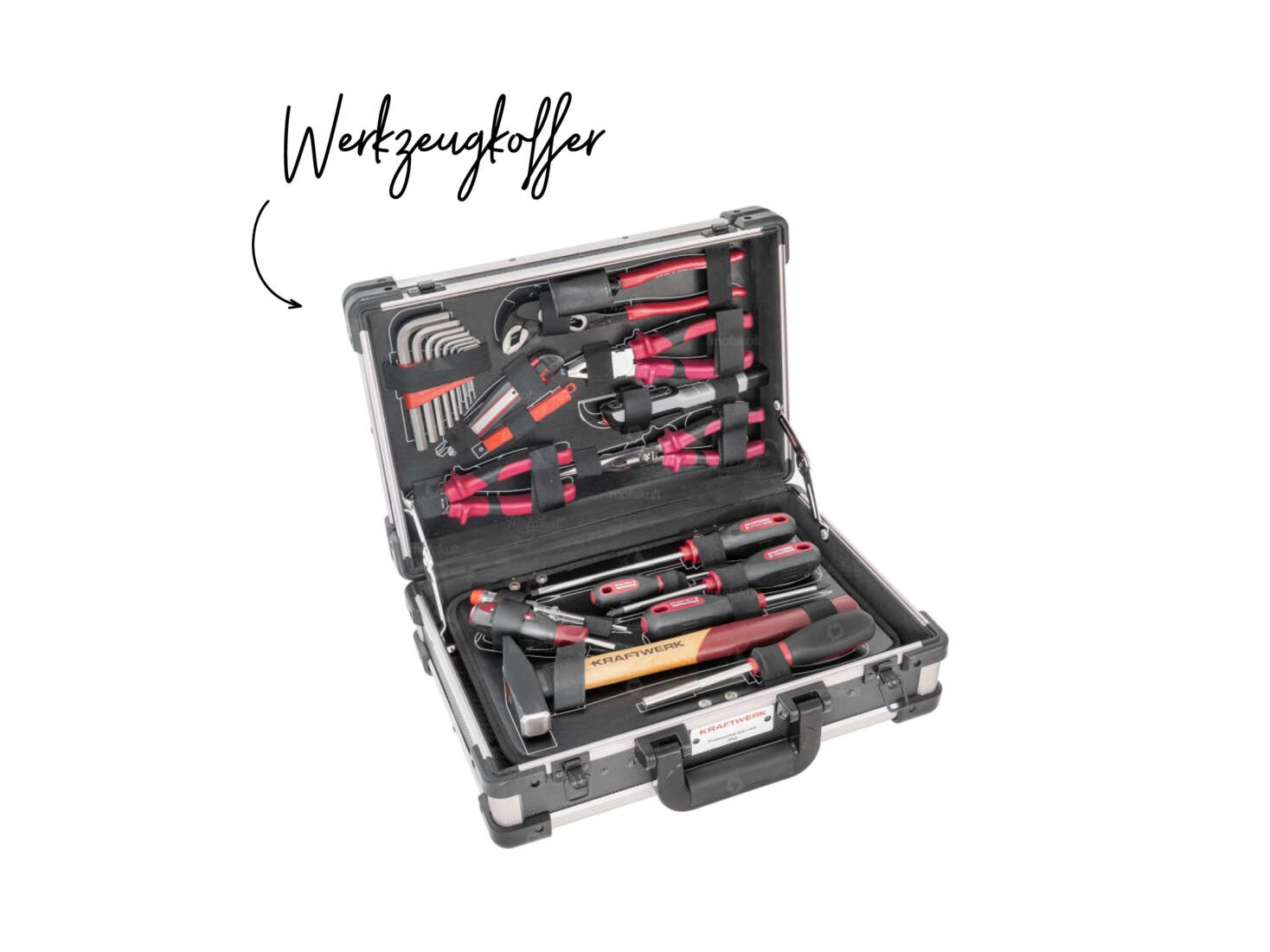 Kraftwerk Werkzeugkoffer 123-teilig Alu Kraftwerk Werkzeugkoffer 123-teilig Alu