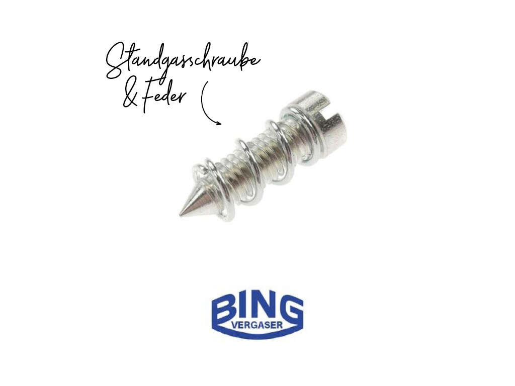 Standgasschraube & Feder Bing SSB NOS Standgasschraube & Feder Bing SSB NOS