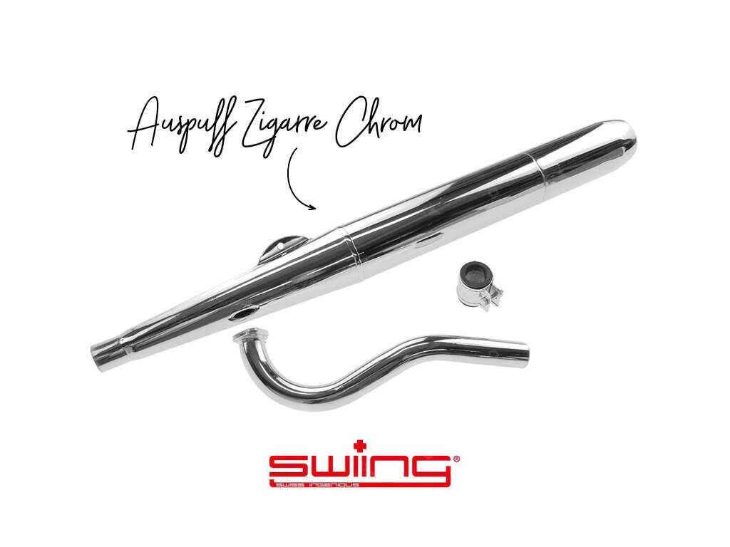 Auspuff Zigarre Chrom 28/70 mm Puch Supermaxi LG1/LG2 Auspuff Zigarre Chrom 28/70 mm Puch Supermaxi LG1/LG2