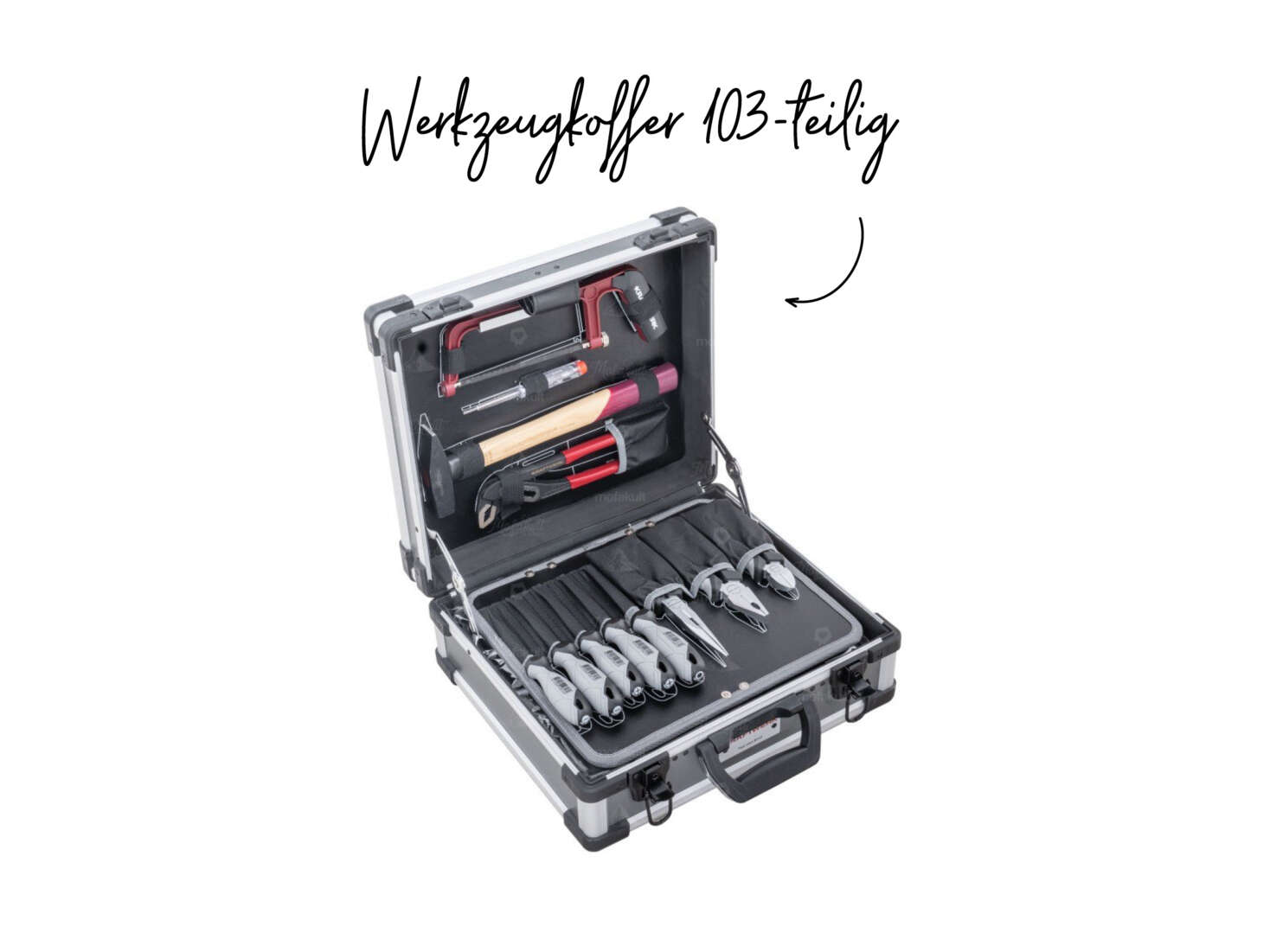 Kraftwerk Werkzeugkoffer 103-teilig Aluminium Kraftwerk Werkzeugkoffer 103-teilig Aluminium