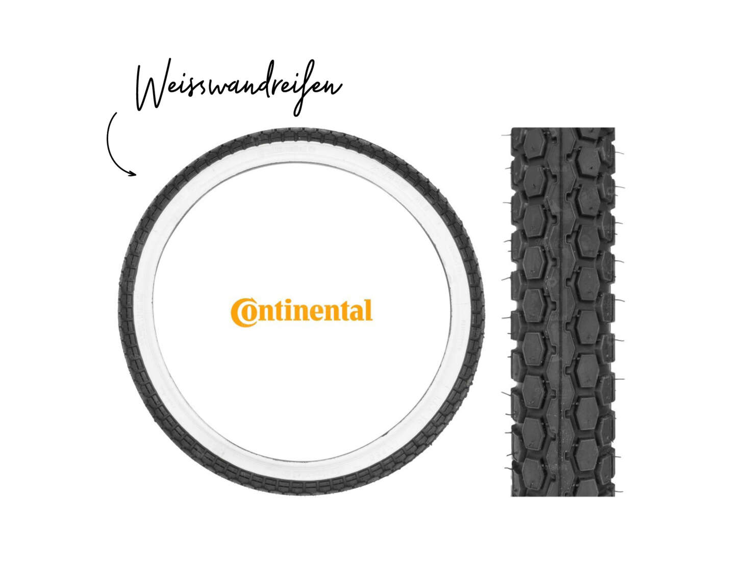 Continental 2.00 x 19" Weisswand Continental 2.00 x 19" Weisswand