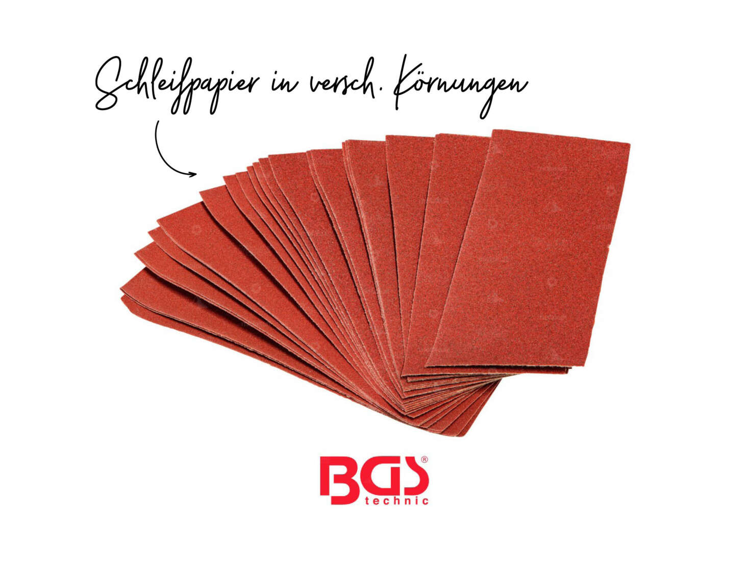 BGS Schleifpapier 25 Blatt (P60 / 80 / 120 / 180) BGS Schleifpapier 25 Blatt (P60 / 80 / 120 / 180)