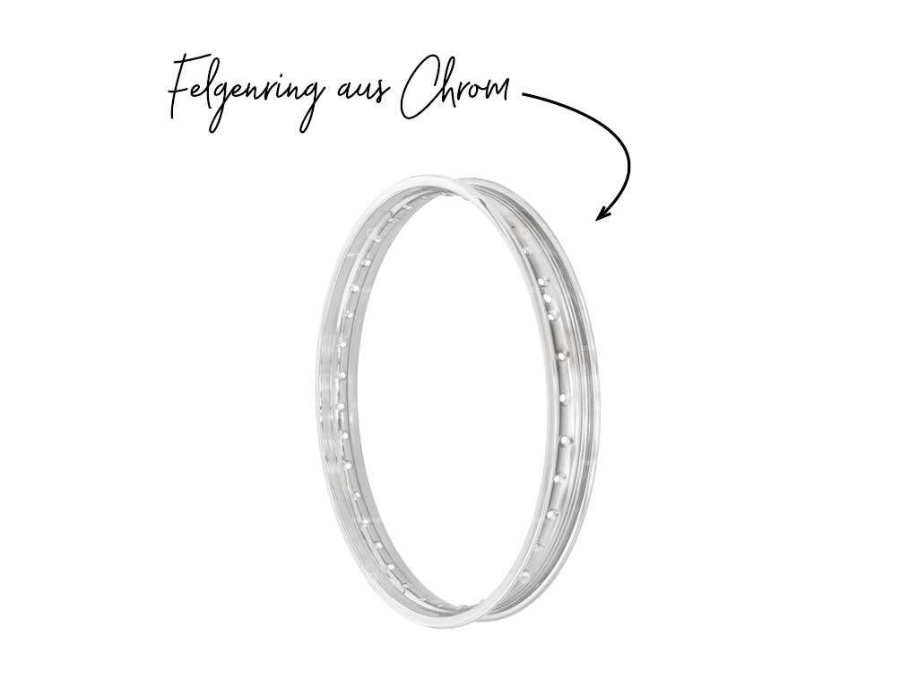 Felgenring 1.50 x 17 Zoll Chrom Felgenring 1.50 x 17 Zoll Chrom