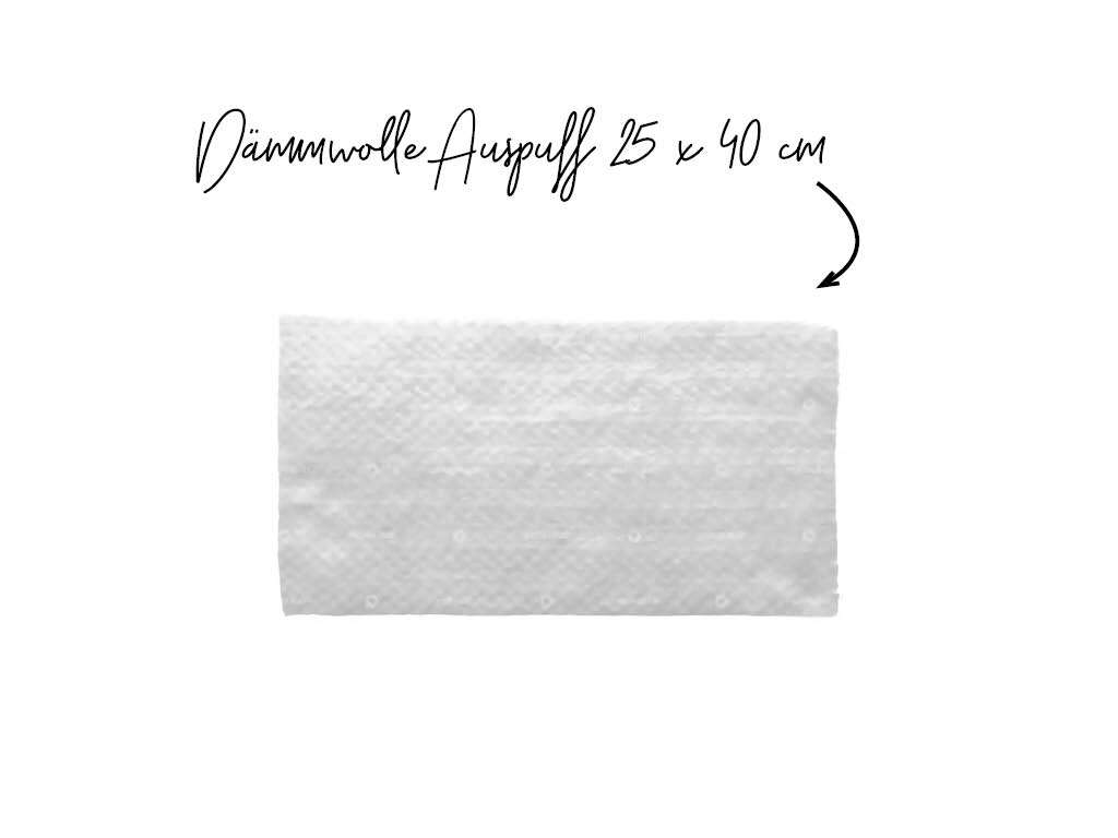 Dämmwolle Auspuff 25 x 40 cm Dämmwolle Auspuff 25 x 40 cm