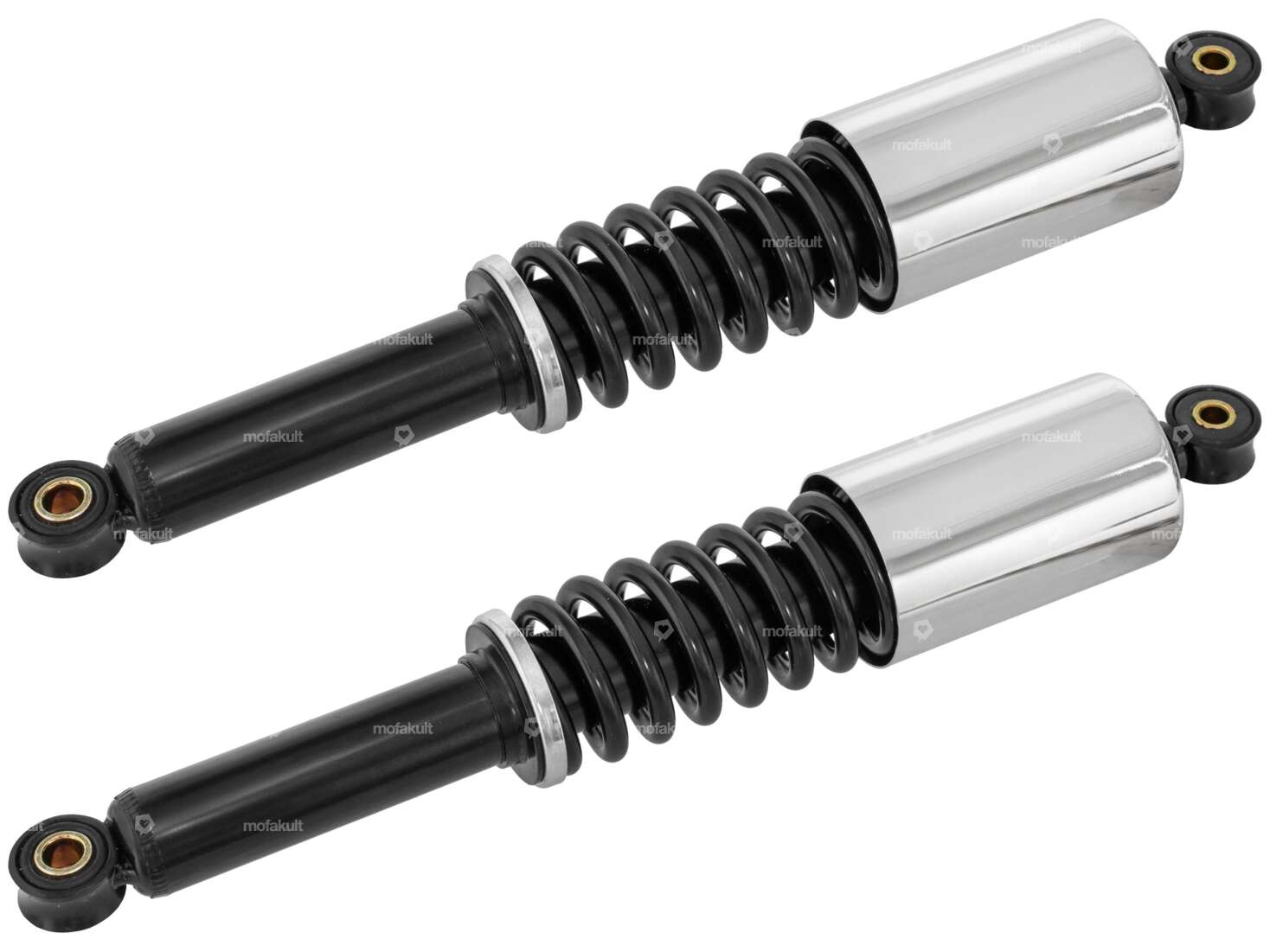 Shock absorber 36 cm chrome / black with cover cap Carousel Image 1