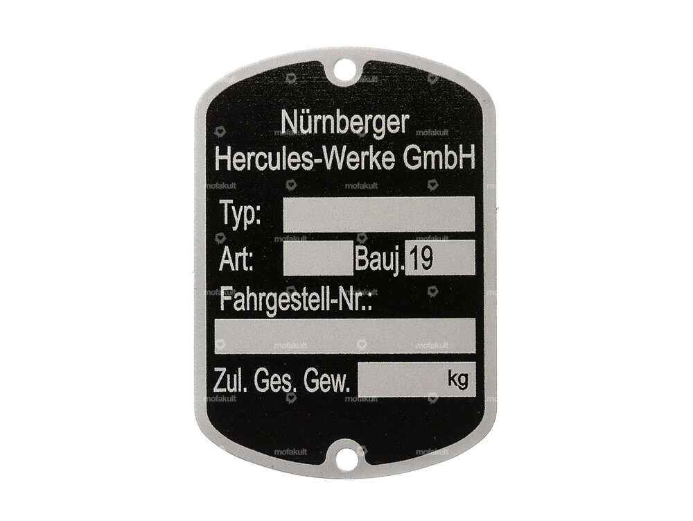 Typenschild klein | Hercules Carousel Image 1