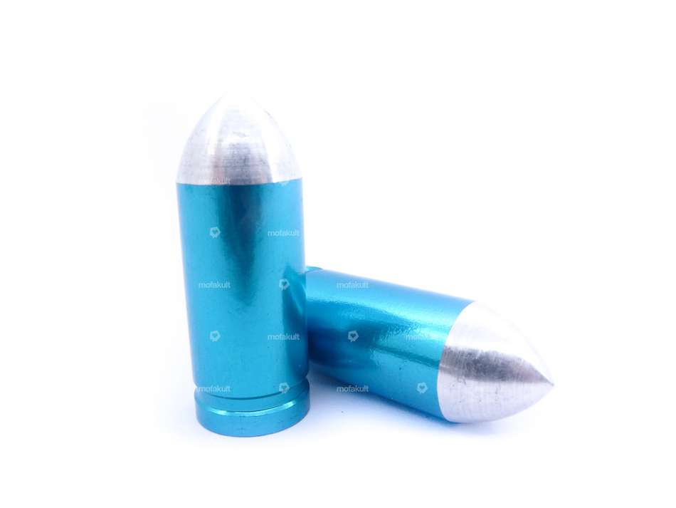 Ventilkappen Patrone Alu blau / silber Carousel Image 2