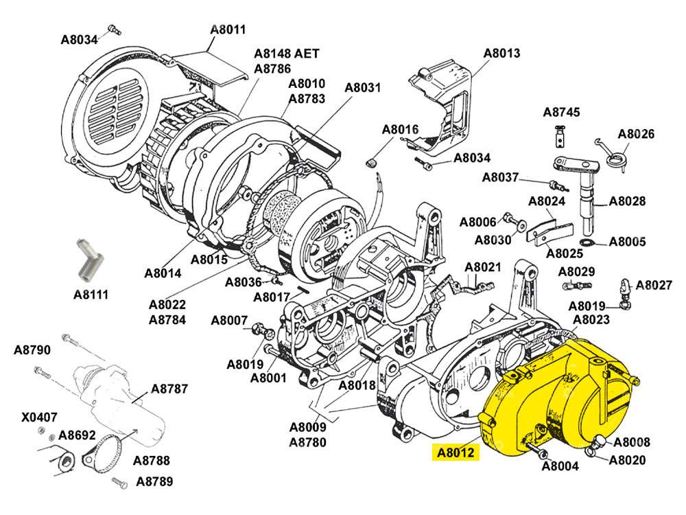 Clutch cover engine | Beta 521, 512 (A8012) Carousel Image 4