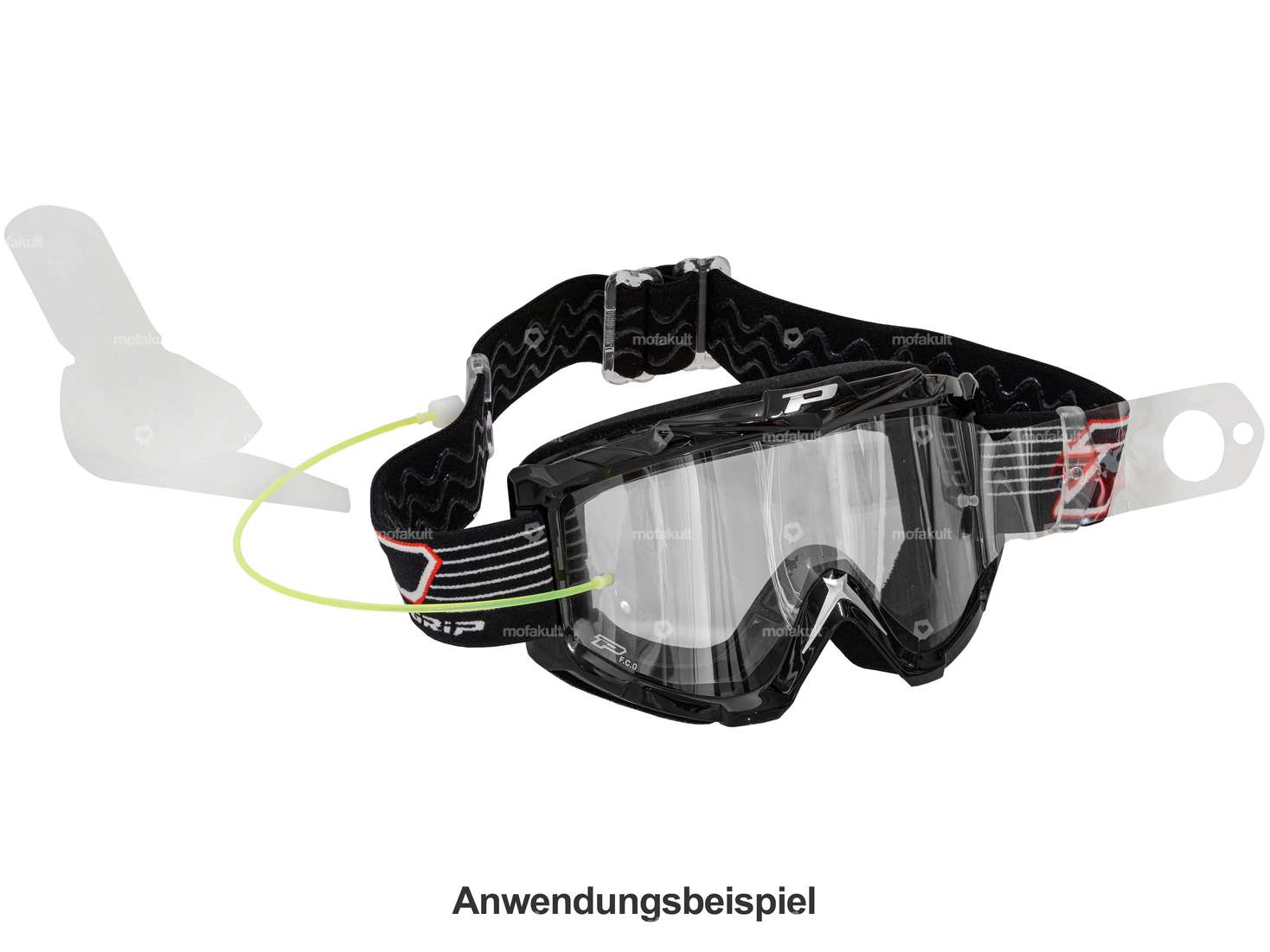 ProGrip replacement thread with suspension for Green-System cross goggles Carousel Image 3