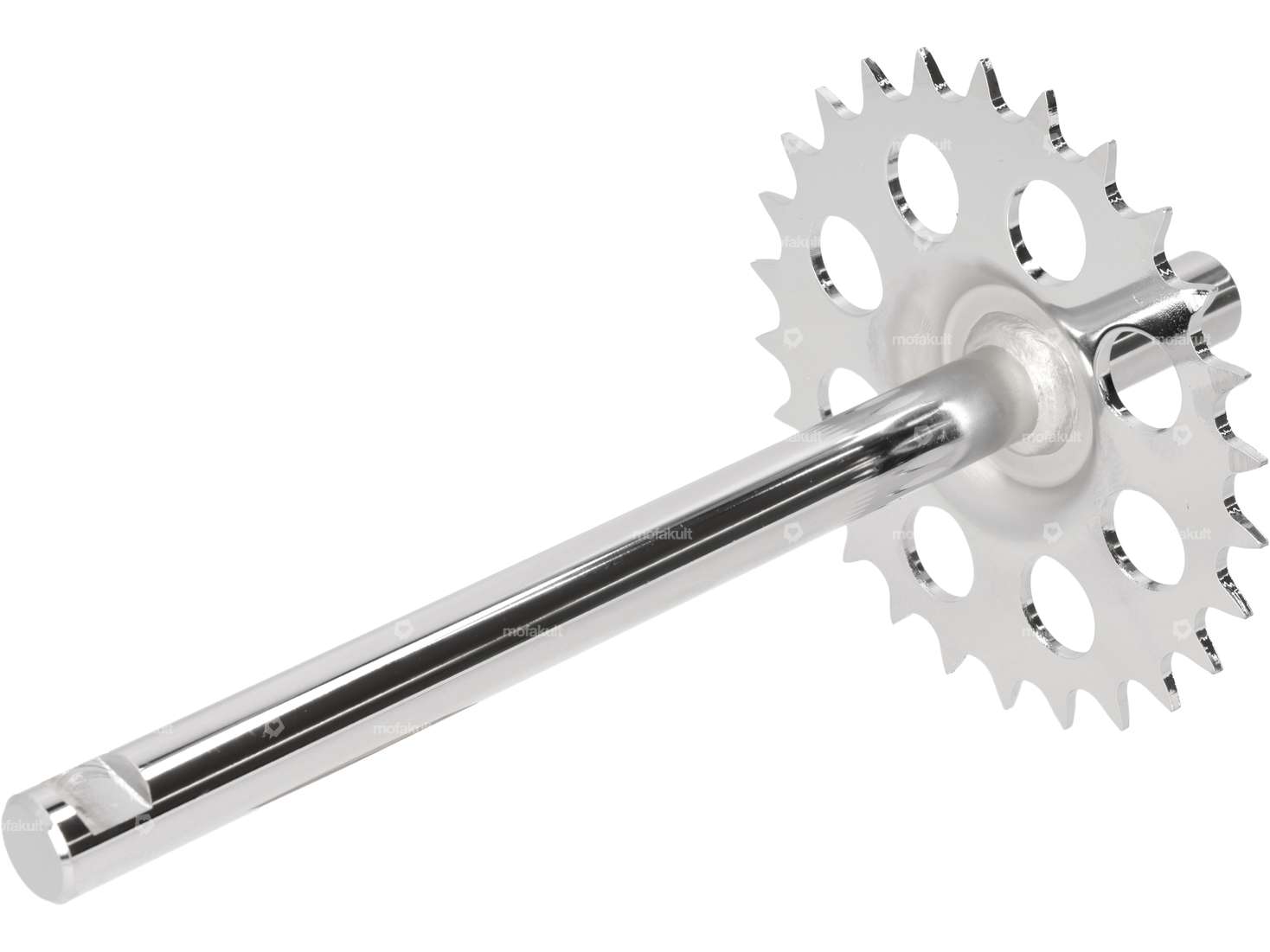 Tretachse mit Kranz 26 Zähne Chrom | Puch Maxi S, N Carousel Image 2