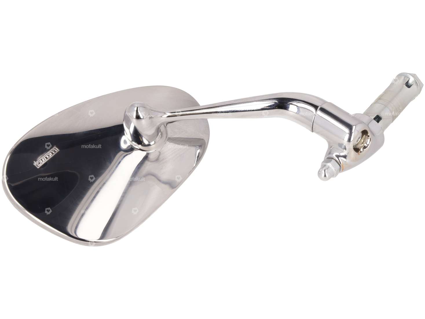 Bumm Spiegel oval rechts kurz Steckvariante Chrom Carousel Image 3