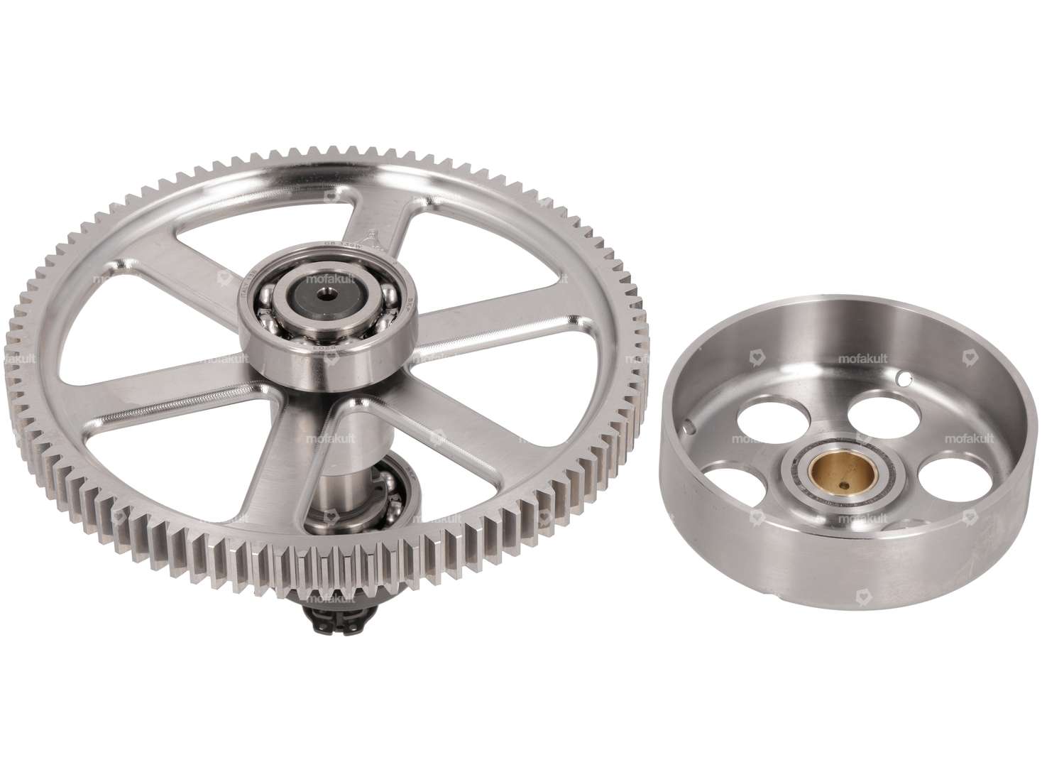 ASP Kupplungskorb & Stirnrad-Set 19:94 Zähne KTM SX50 CNC | Puch E50 Carousel Image 2