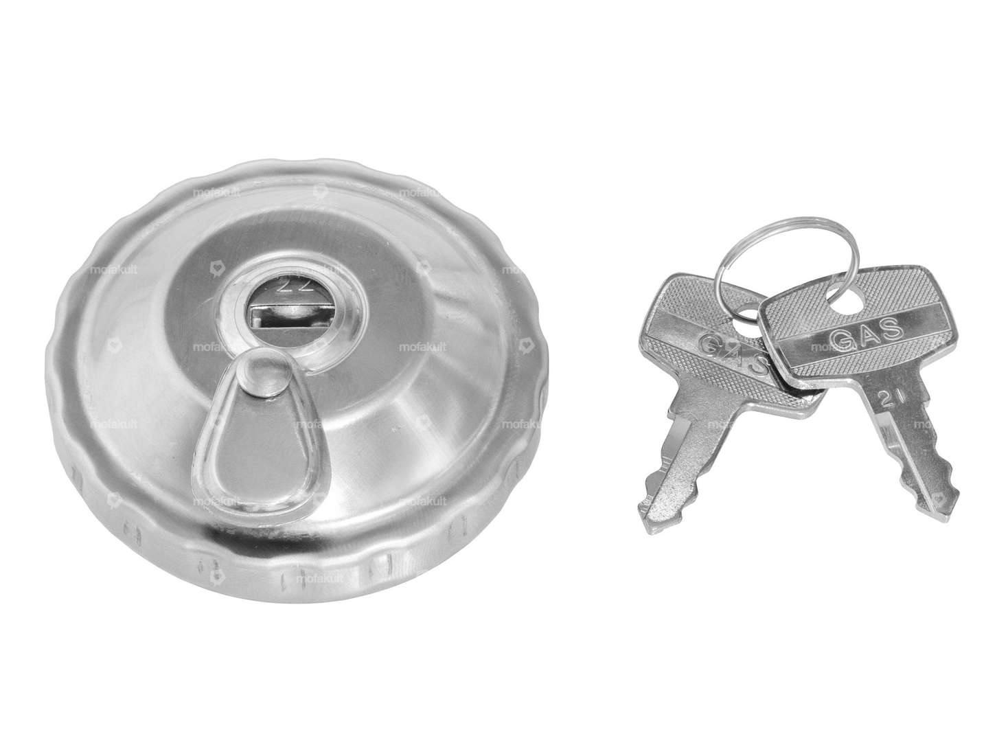 Tank cap 30 mm bayonet lockable chrome Carousel Image 1