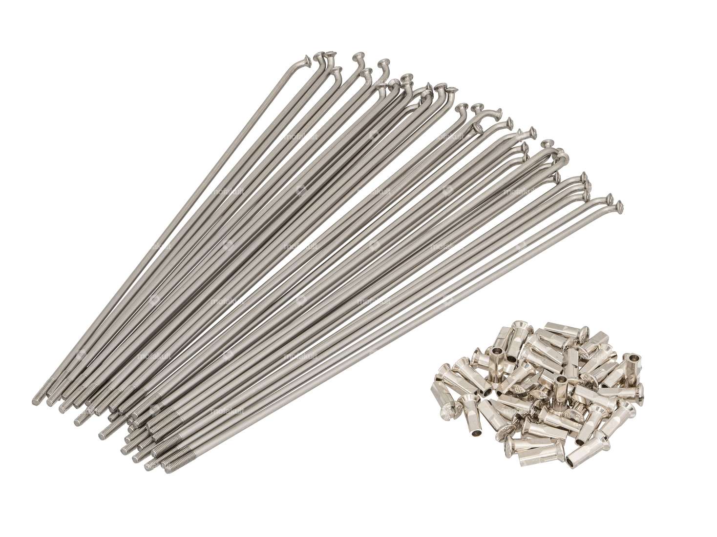 WWS 17" Speichen-Set inkl. Nippel (2.6 x 190 mm) 125° Inox | Puch MS / MV, Kreidler Flory Carousel Image 1