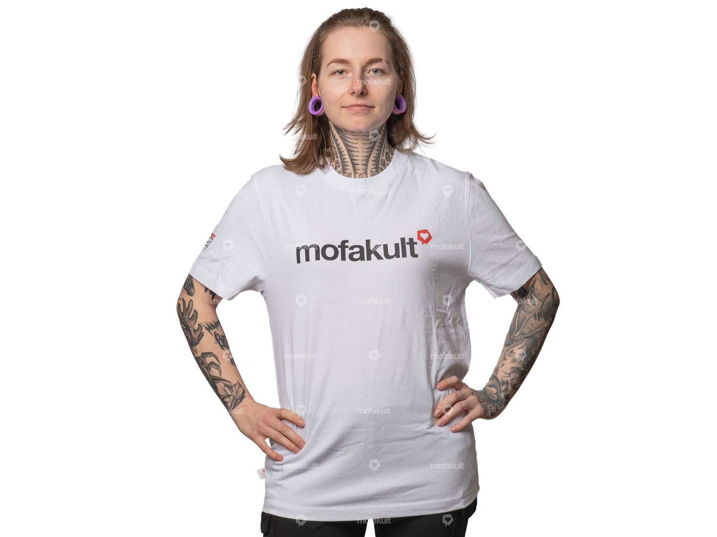 mk-Merch T-Shirt «Herz» weiss Carousel Image 1