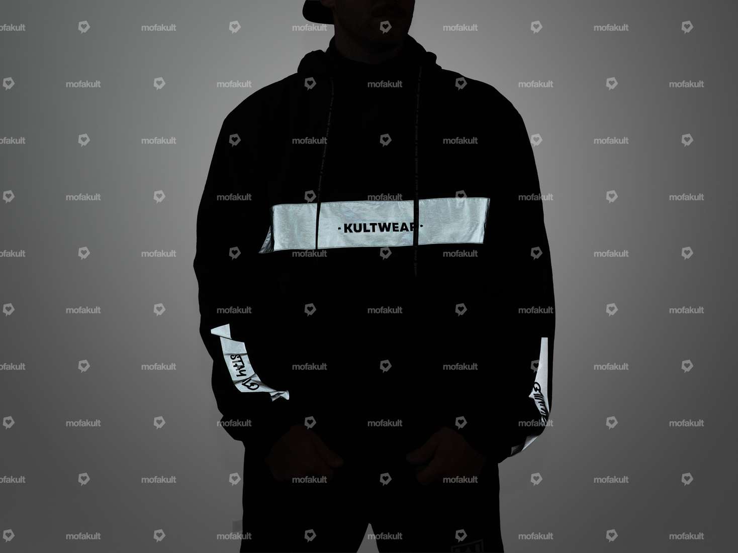 KULTWEAR Windbreaker «Ride» schwarz / grau Carousel Image 3