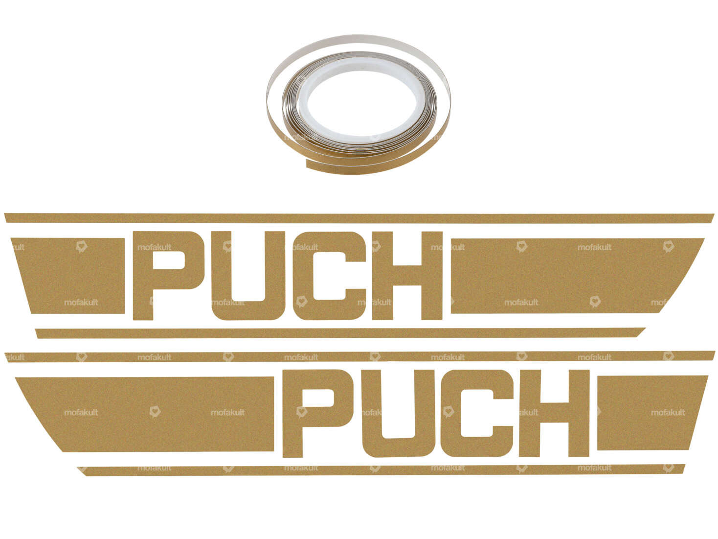 Klebersatz Tank gold matt Folienplot | Puch X30 Carousel Image 1