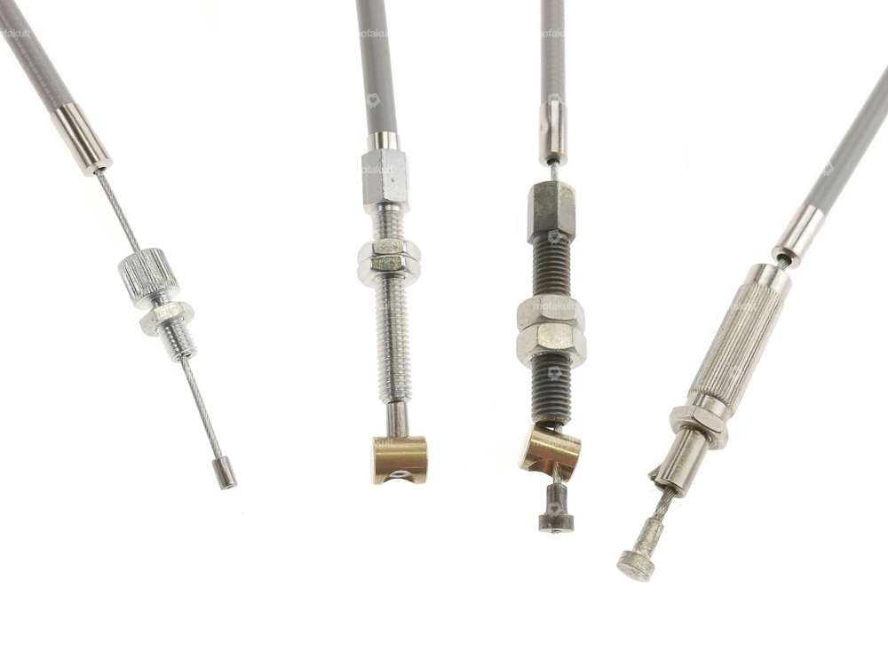 Kabelsatz geschnitten mit Stellschrauben grau | Puch Maxi Carousel Image 2