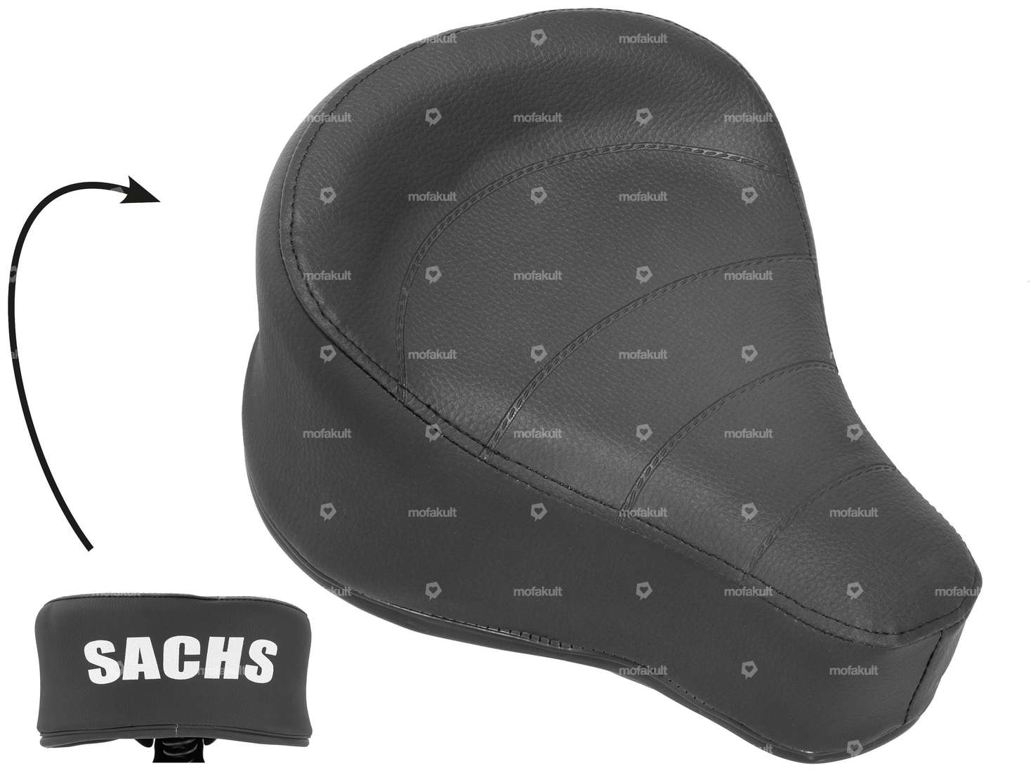 Saddle "SACHS" lettering black Carousel Image 1