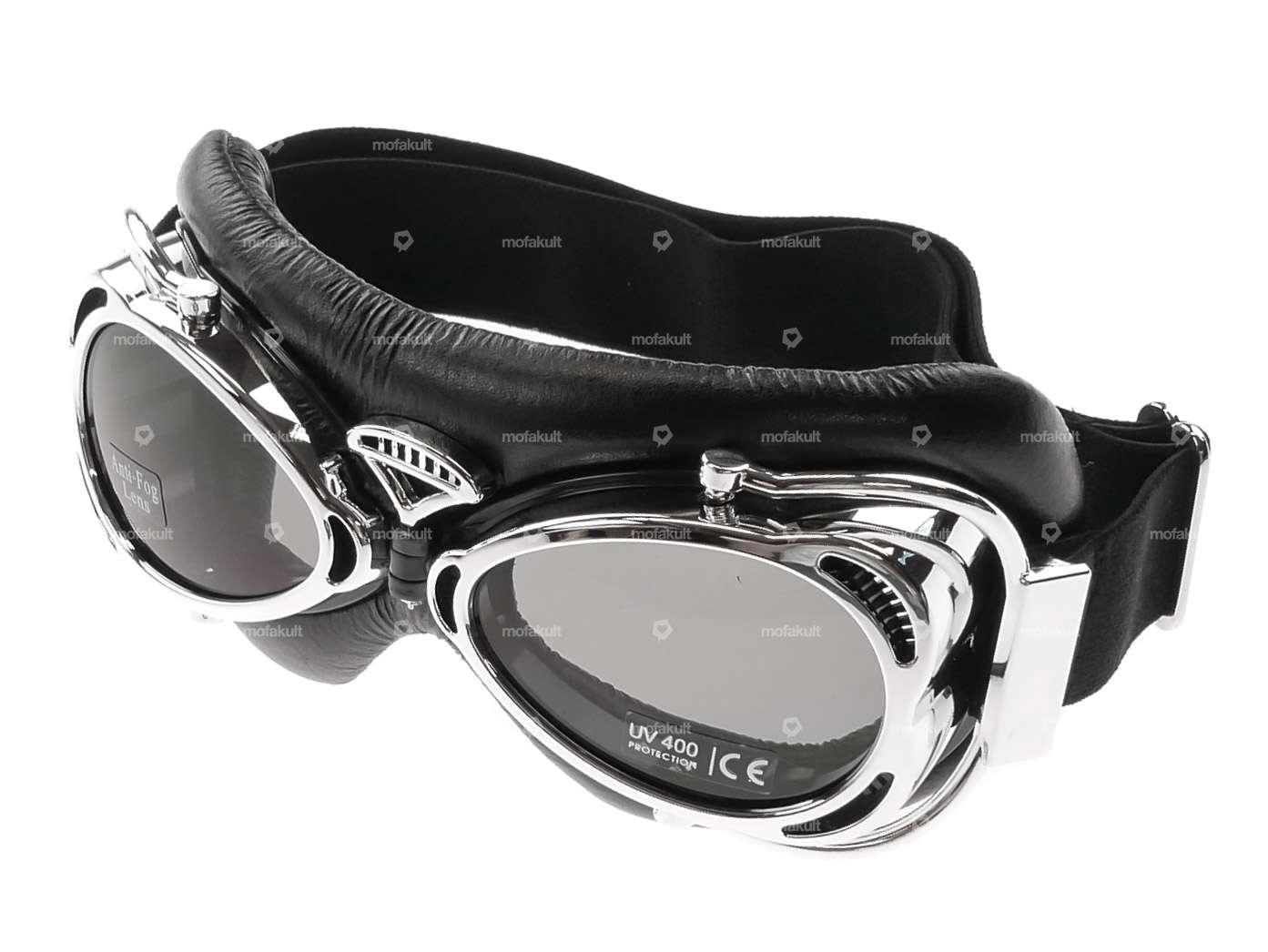 Fliegerbrille Vintage Chrom Carousel Image 1