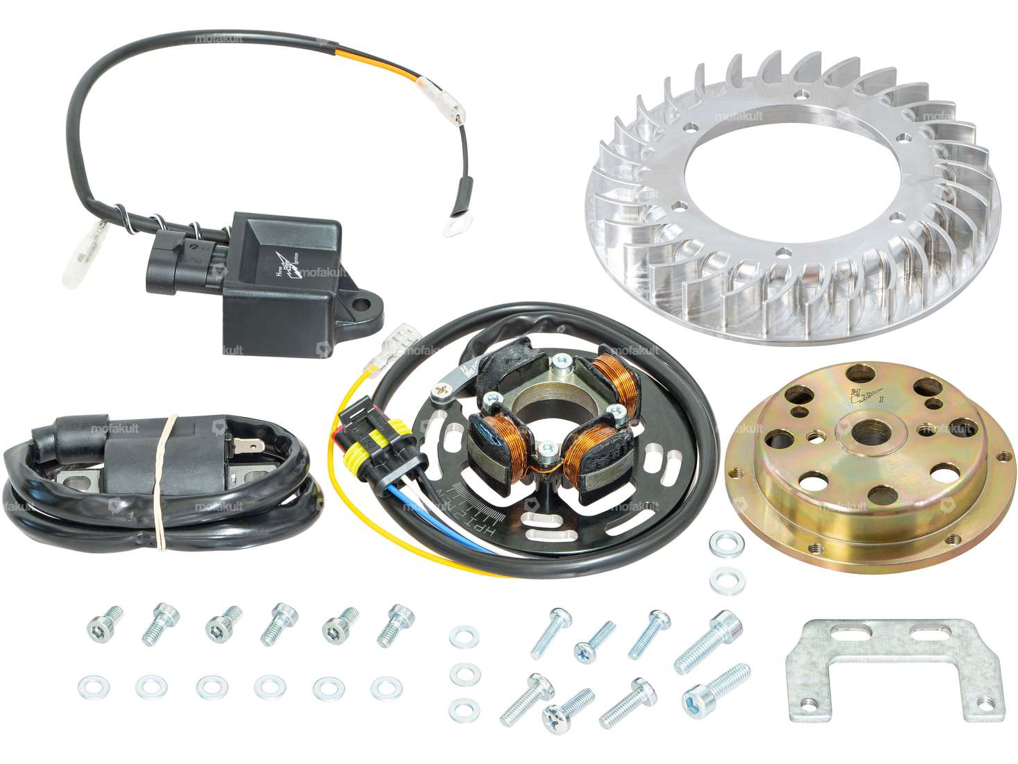 HPI Rennzündung 12V mit Licht Unterbrechergehäuse | Piaggio Ciao, SI, Bravo, Boxer Carousel Image 1