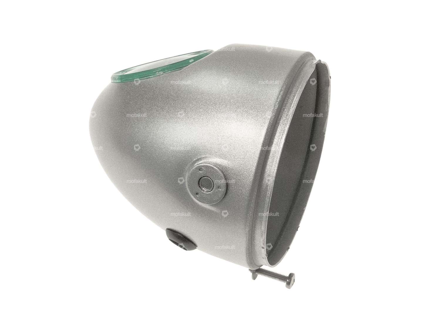 Lampentopf Eierlampe Ø 103 mm silber (seitliche Bef.) Carousel Image 1