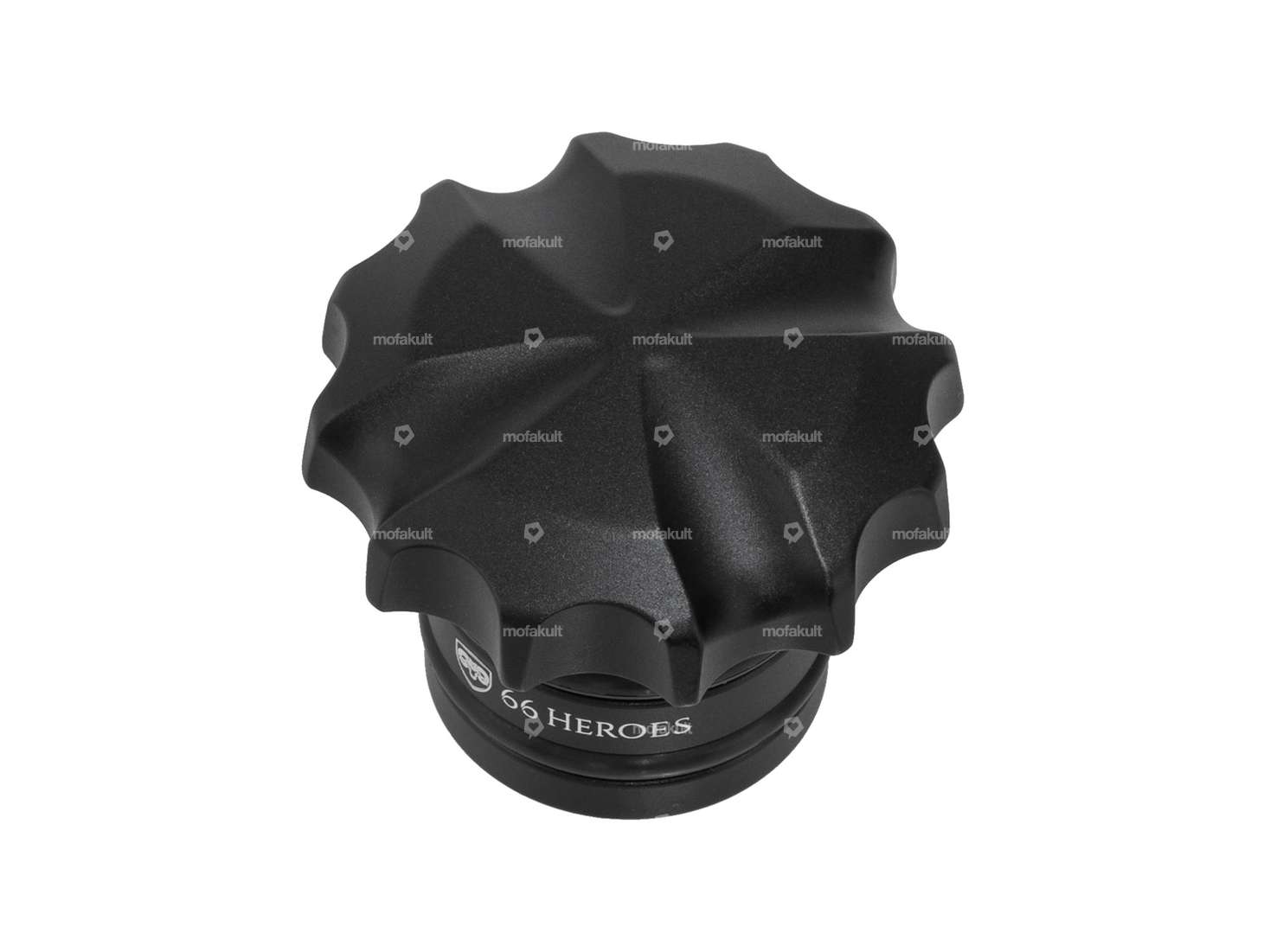 66HEROES Tankdeckel «Iron Cross» Alu schwarz | Puch Maxi Carousel Image 1