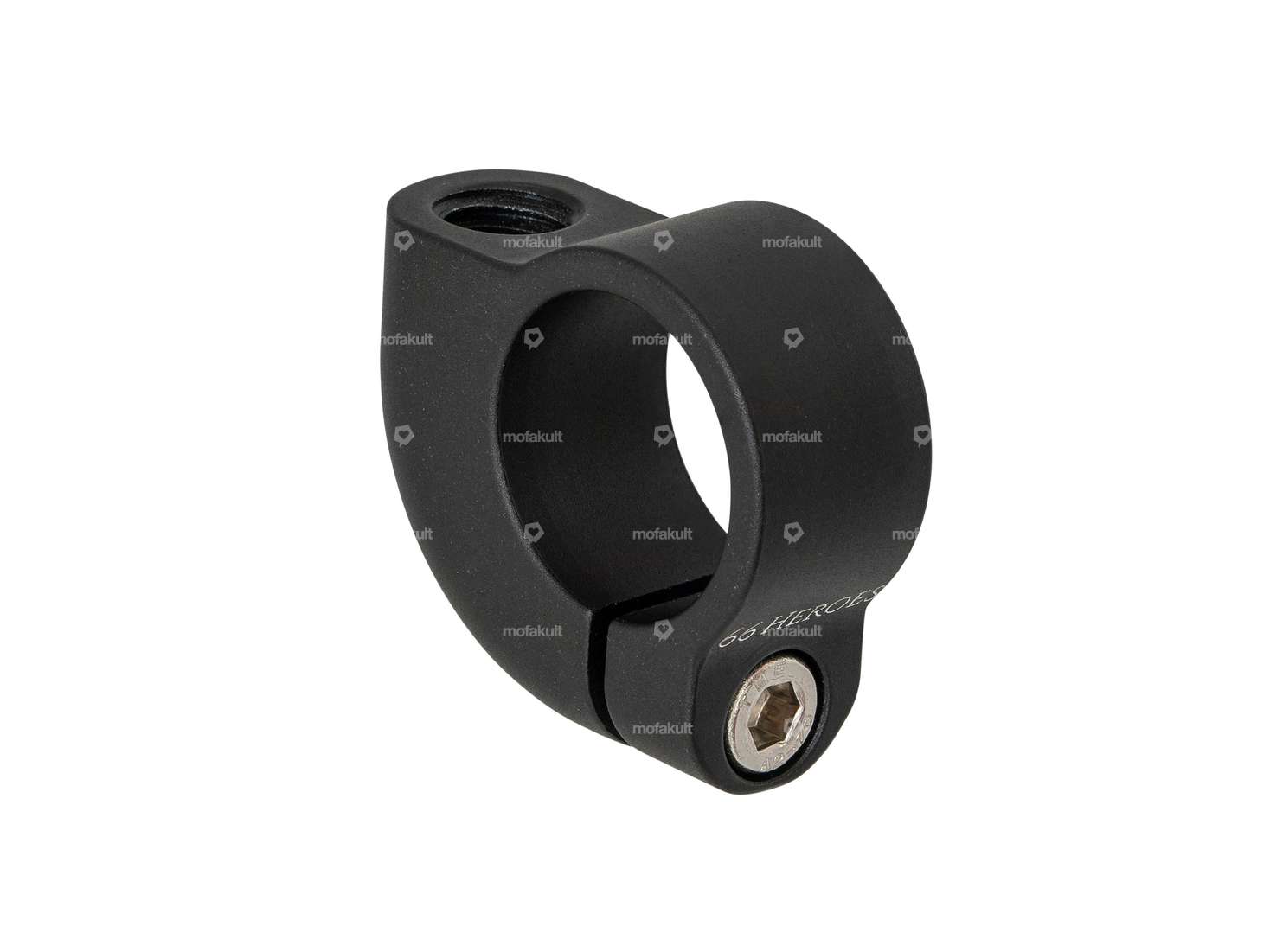 66HEROES Spiegelhalterung M10 Alu schwarz Carousel Image 1