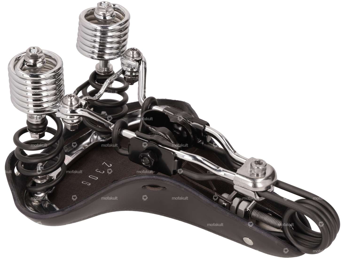 66HEROES Saddle "Luxury" black leather sprung Carousel Image 2