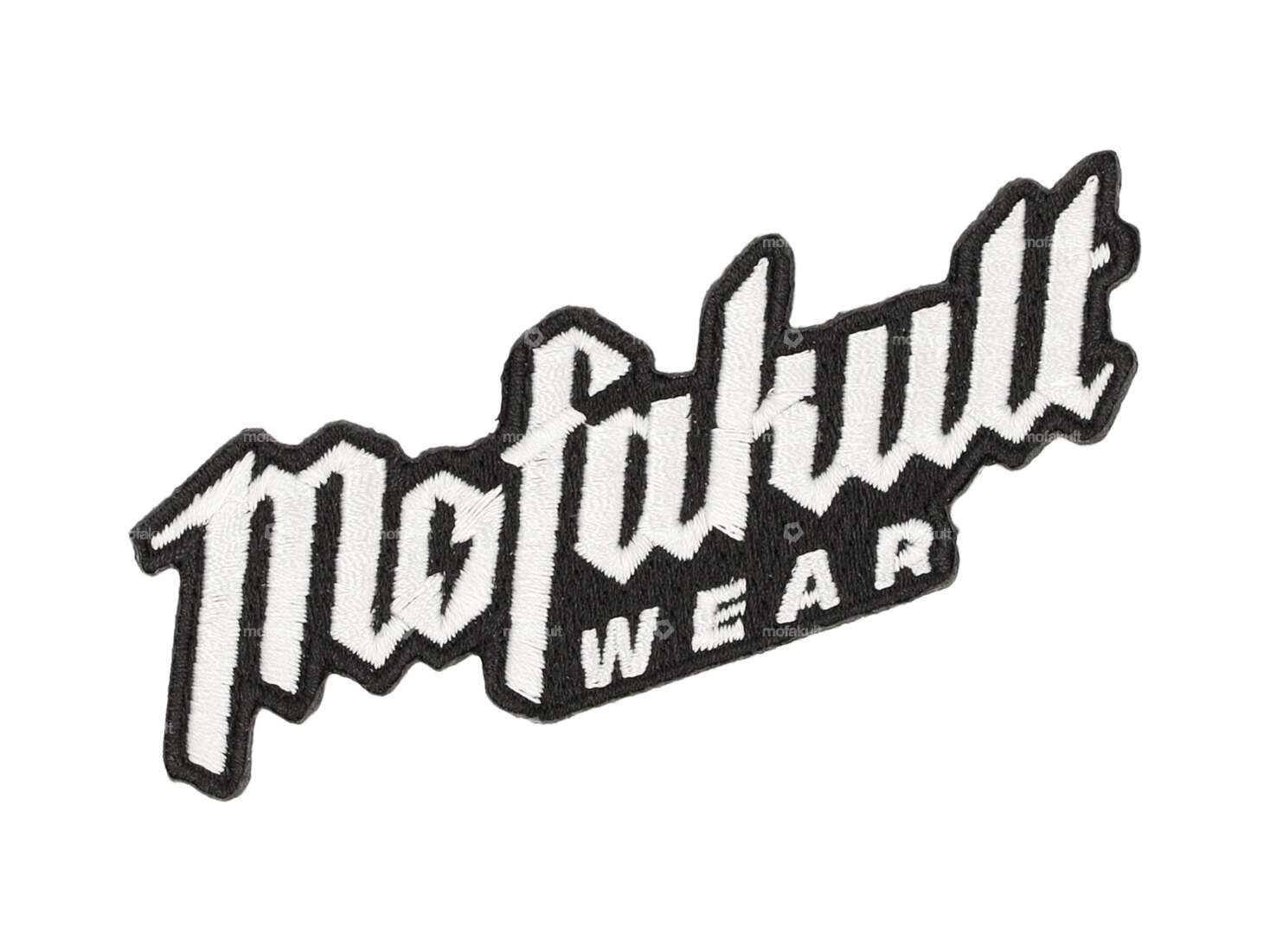 mk-Merch Aufnäher «Mofakultwear» weiss / schwarz 95 x 30 mm Carousel Image 1