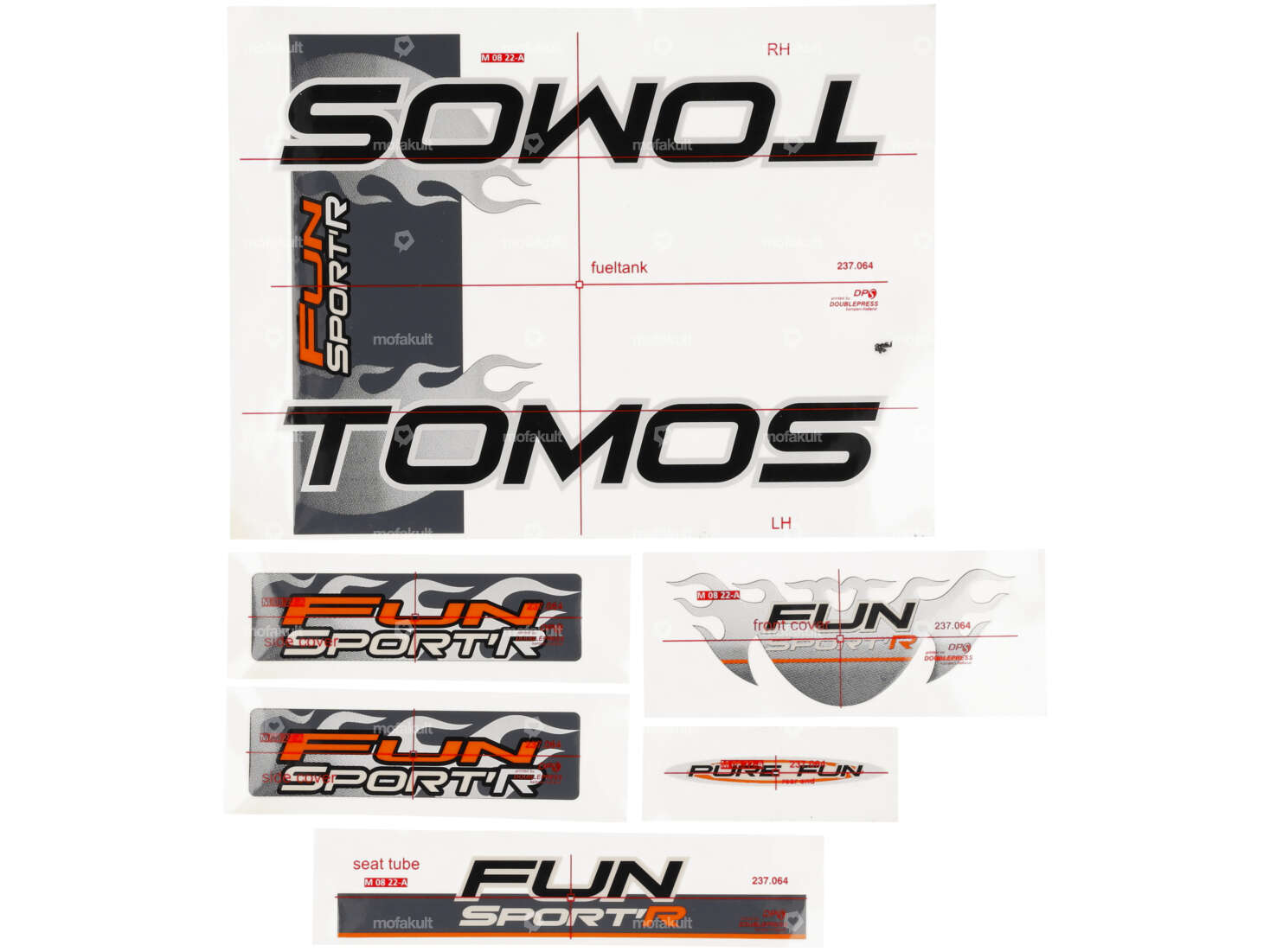 Sticker set tank & frame original | Tomos Fun Sport'R Carousel Image 1