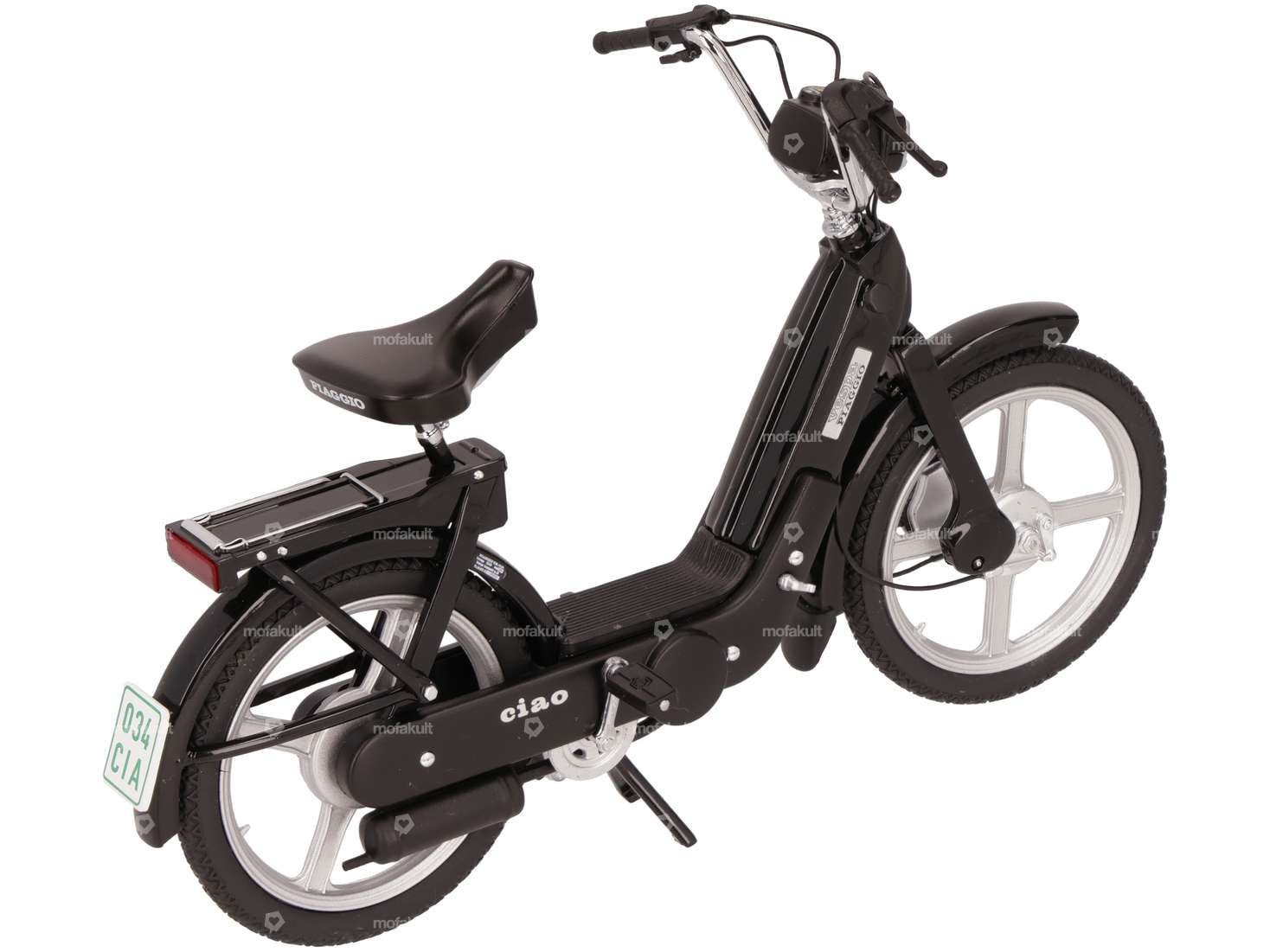 Vespa Piaggio Ciao schwarz Miniatur Modell 1:10 (1A-Qualität) Carousel Image 2