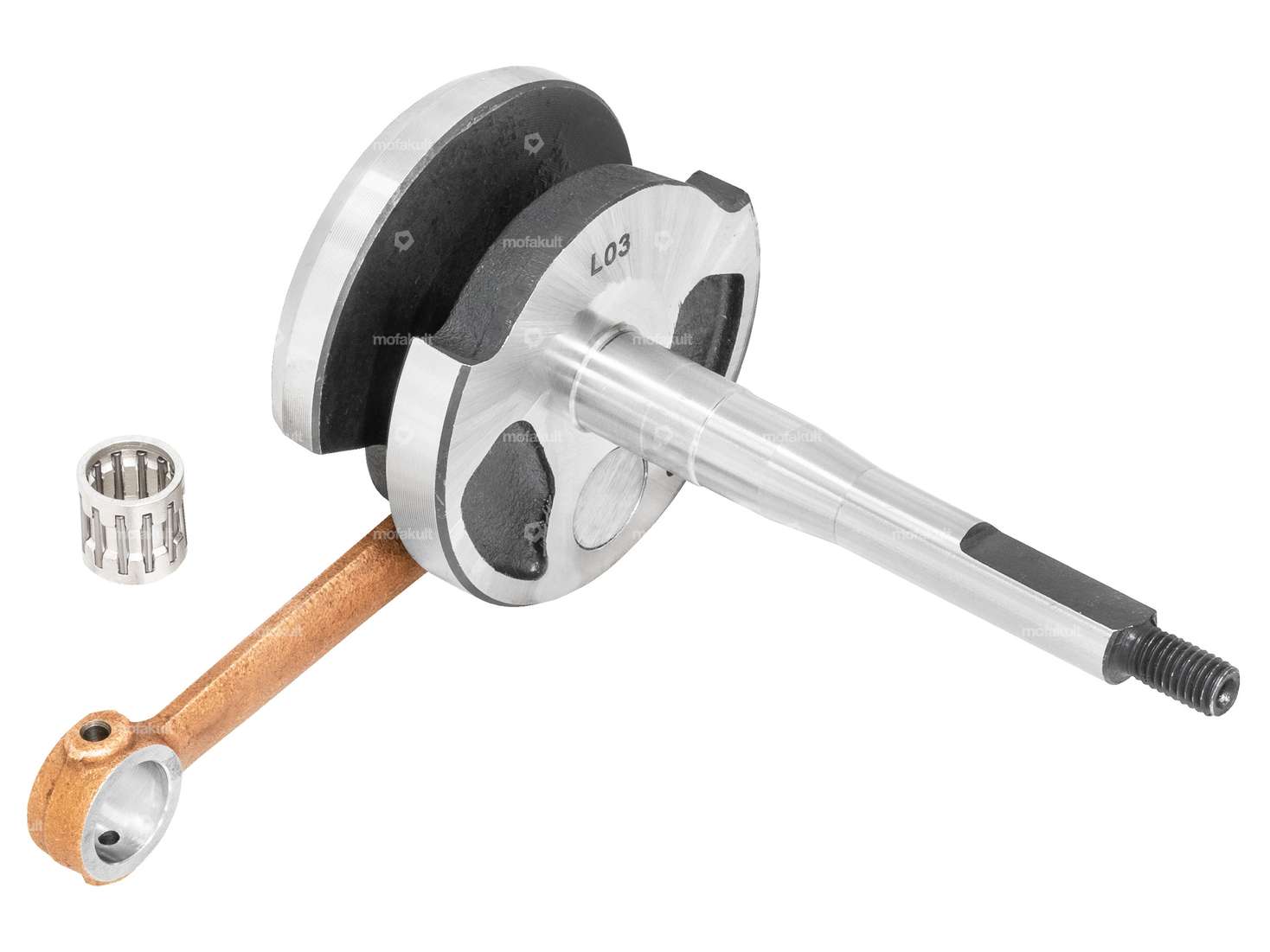 Crankshaft (budget) 12 mm KoBo | Piaggio Ciao, SI, Bravo, Boxer 12 mm Carousel Image 1