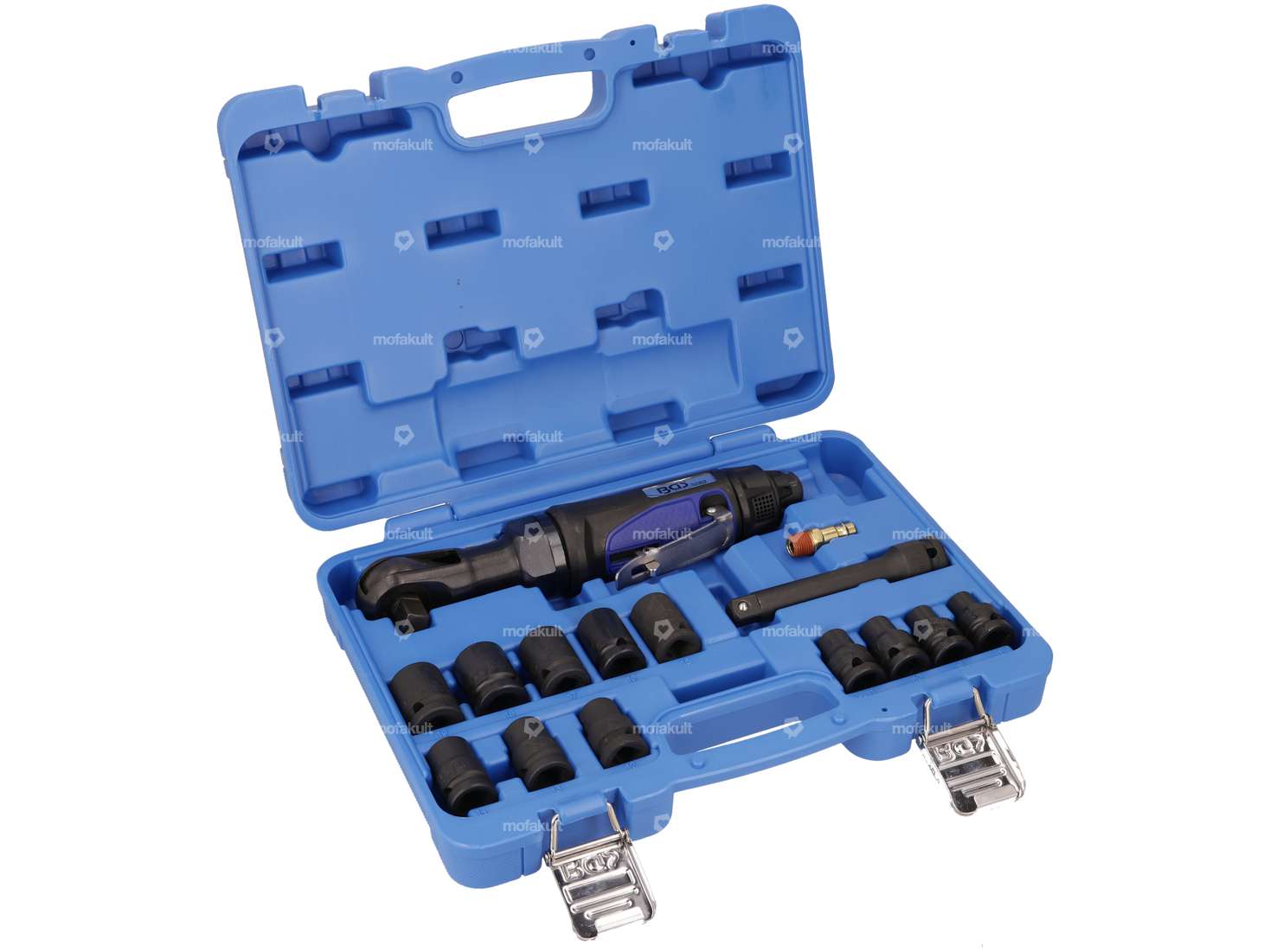 BGS Compressed air 1/4" ratchet screwdriver set max.102 Nm Carousel Image 1