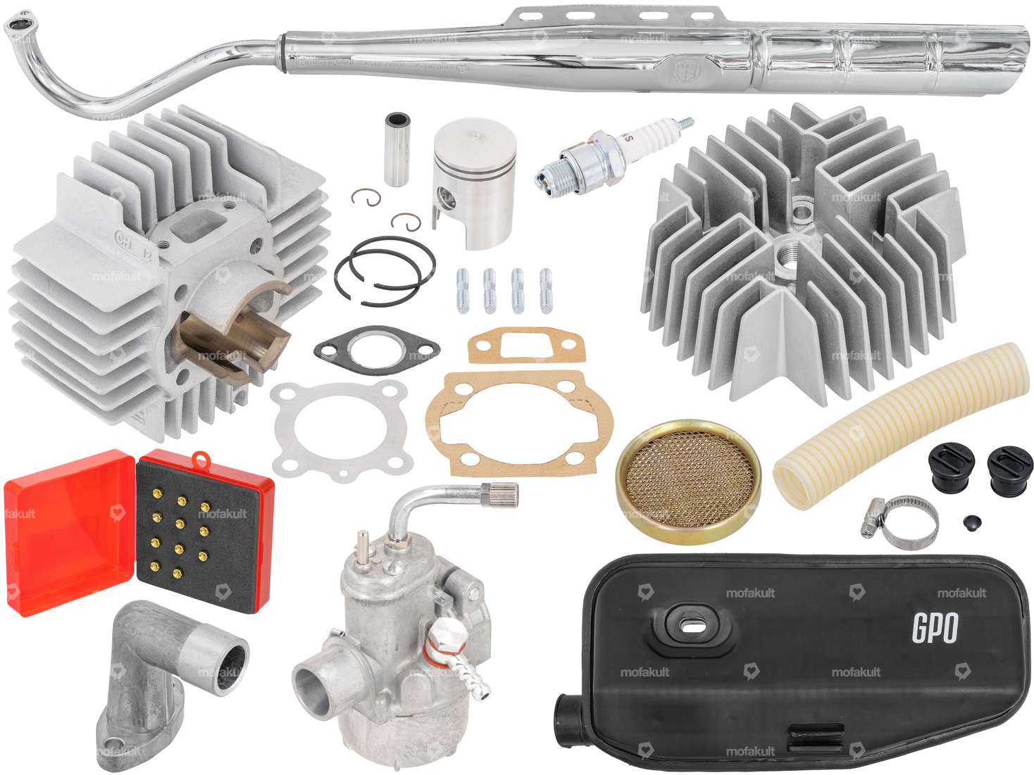 swiing® ingenious Tuning-Set 38 mm (mit Auspuffwahl) | Puch E50, ZA50 Carousel Image 1