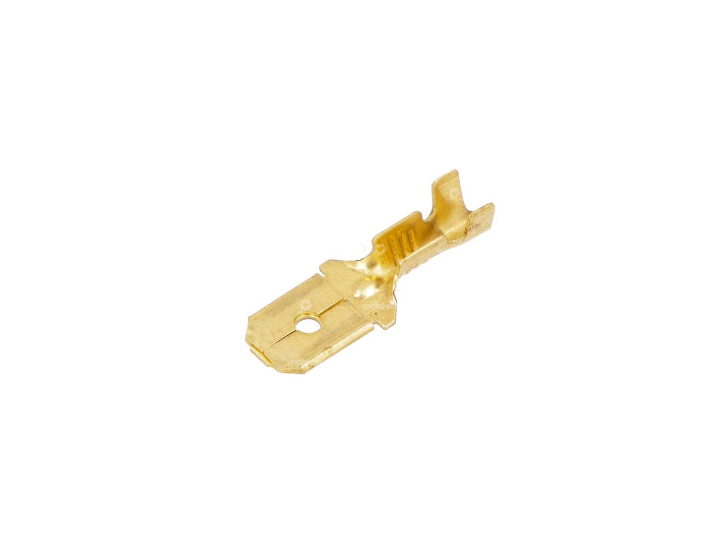 Spade connector 6.3 mm brass non-insulated Carousel Image 1