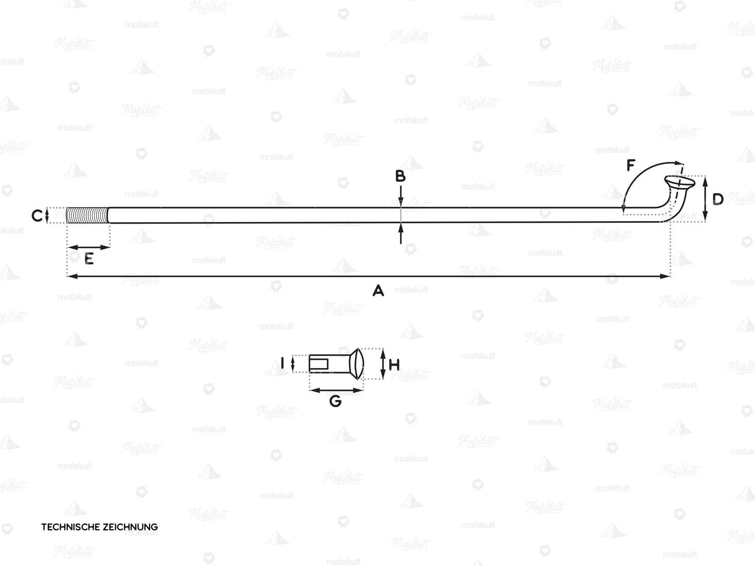 WWS 22" Speiche inkl. Nippel (2.6 x 245 mm) Inox Carousel Image 3