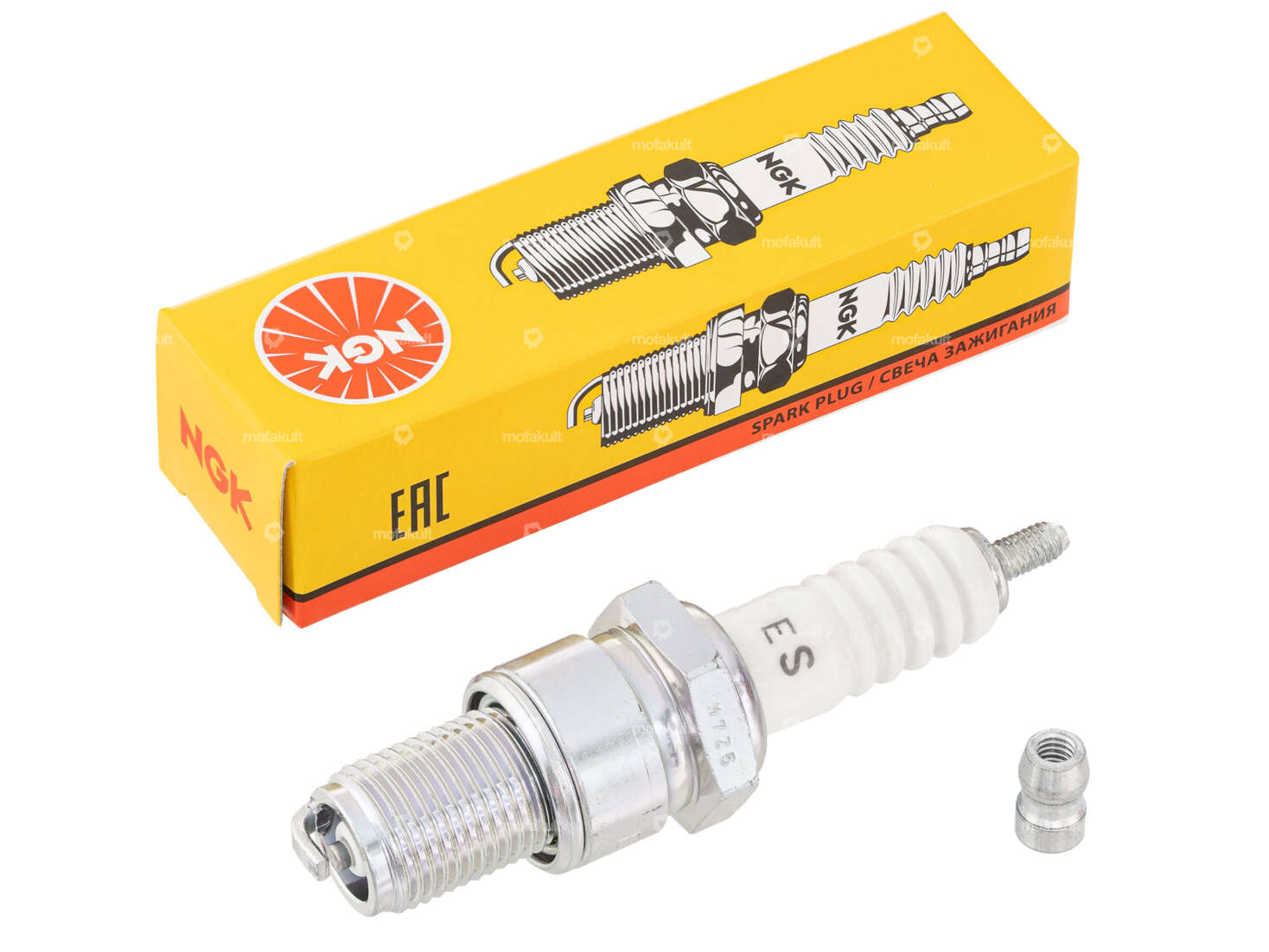 NGK B8ES spark plug long thread Carousel Image 1