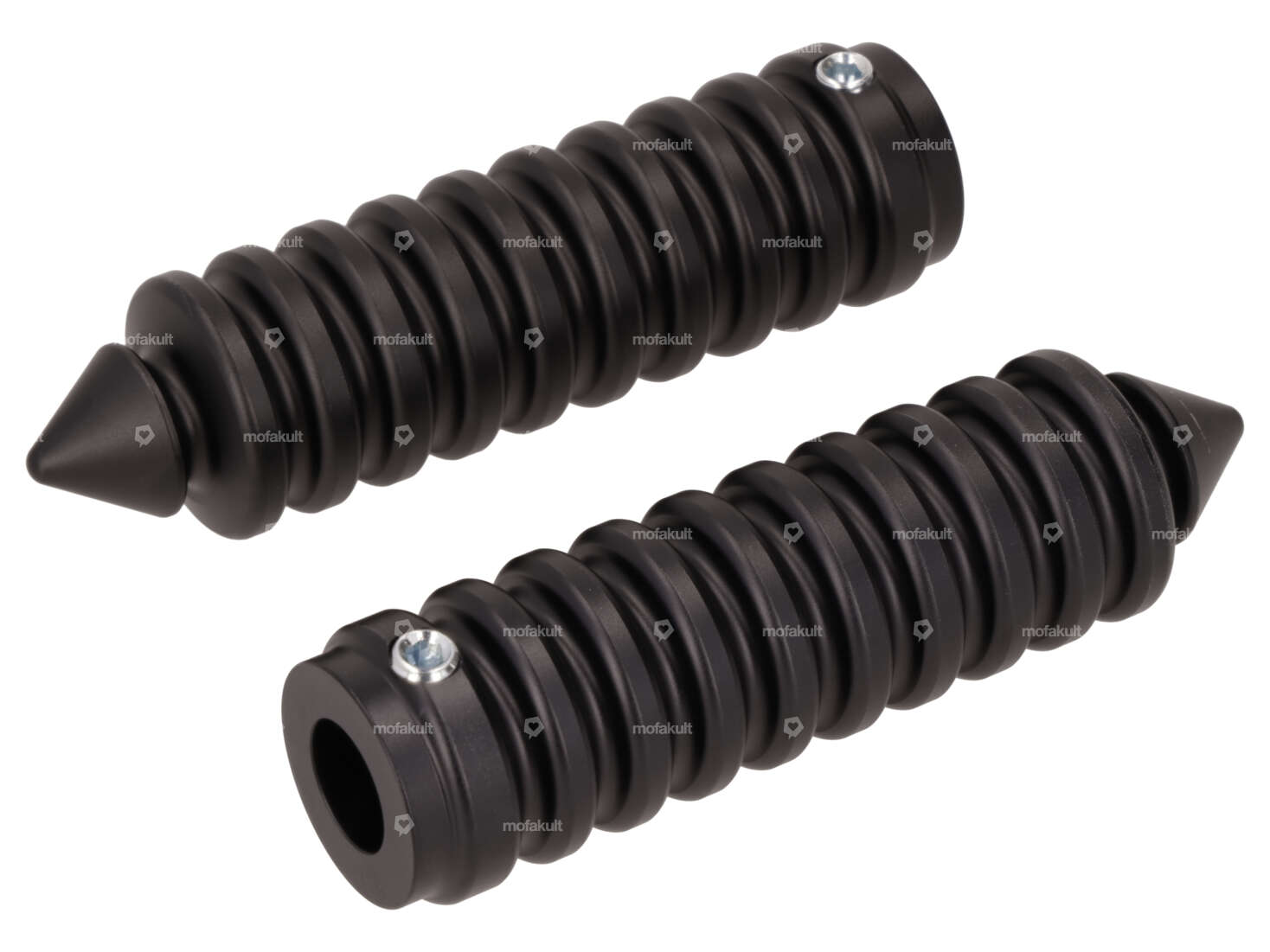 66HEROES Fussrasten gerillt spitz schwarz Carousel Image 1