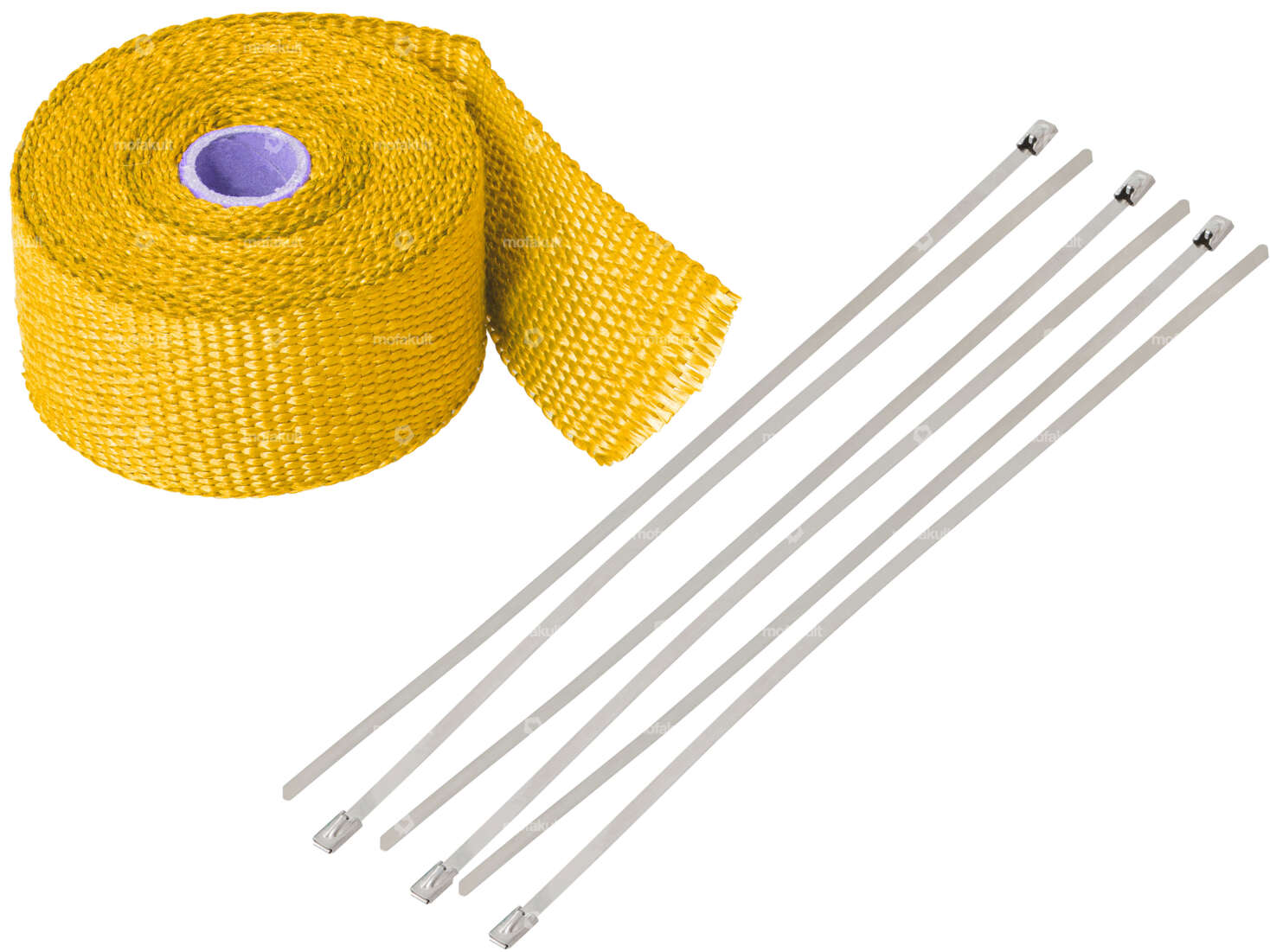 Heat protection tape with fastening yellow 5m Carousel Image 1