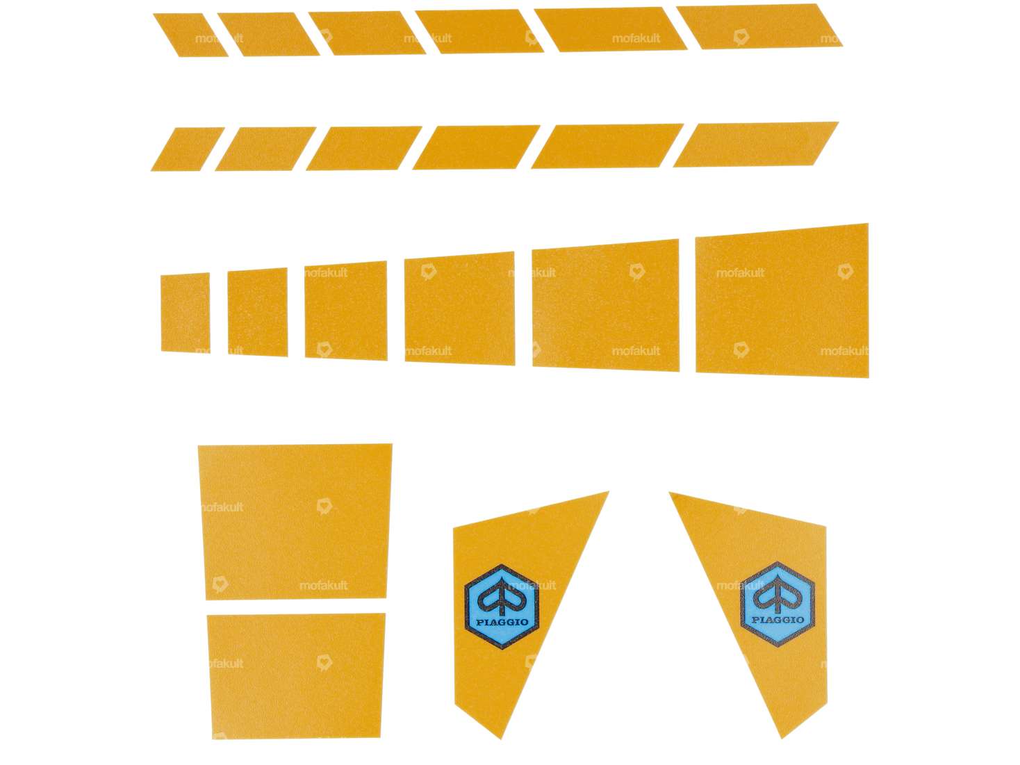 Aufkleber-Set Rahmen orange | Piaggio SUPERbravo Carousel Image 1