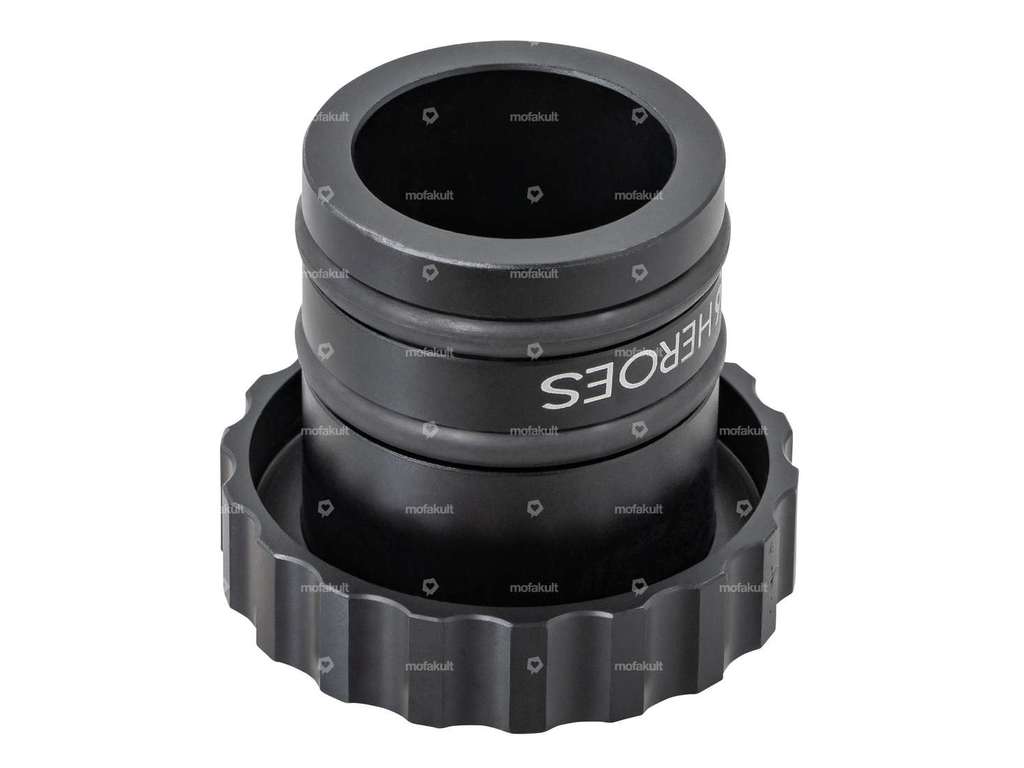 66HEROES Tank cap "66HEROES" corrugated black | Piaggio Ciao, Bravo Carousel Image 3