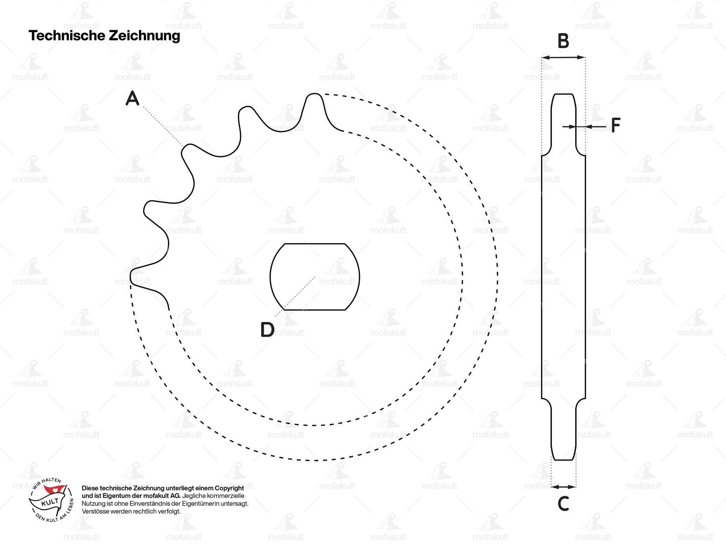 GPO Ritzel 10 Zähne | Zündapp Belmondo / ILO Carousel Image 2