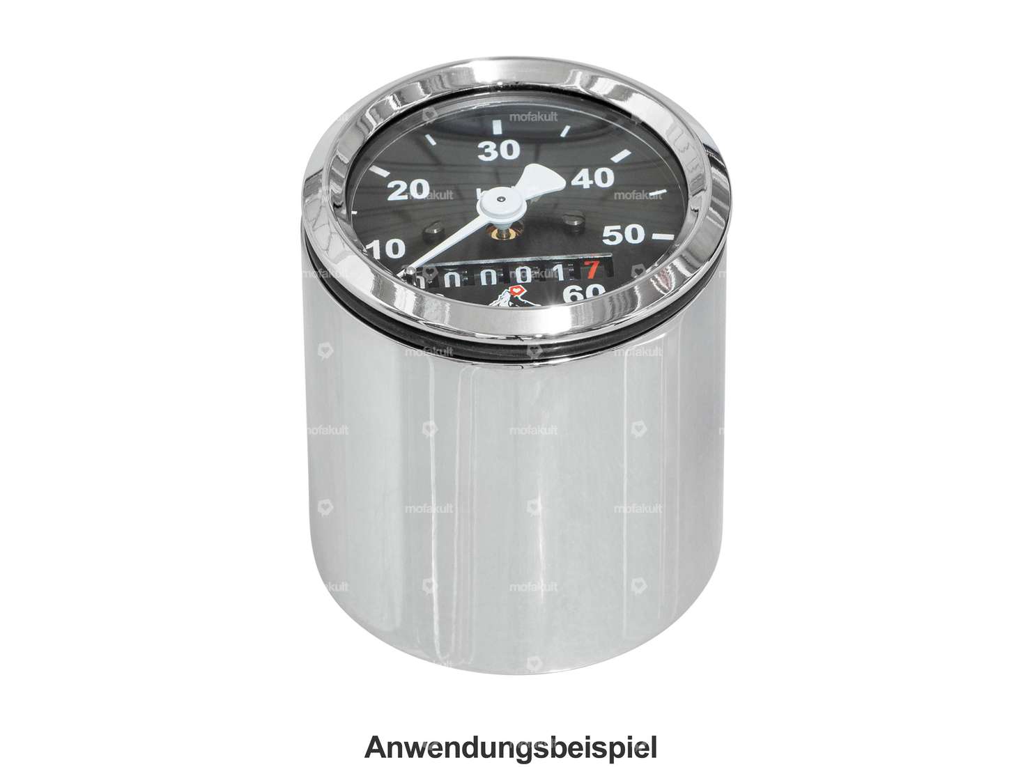 66HEROES speedometer cup Ø 48 mm chrome Carousel Image 3