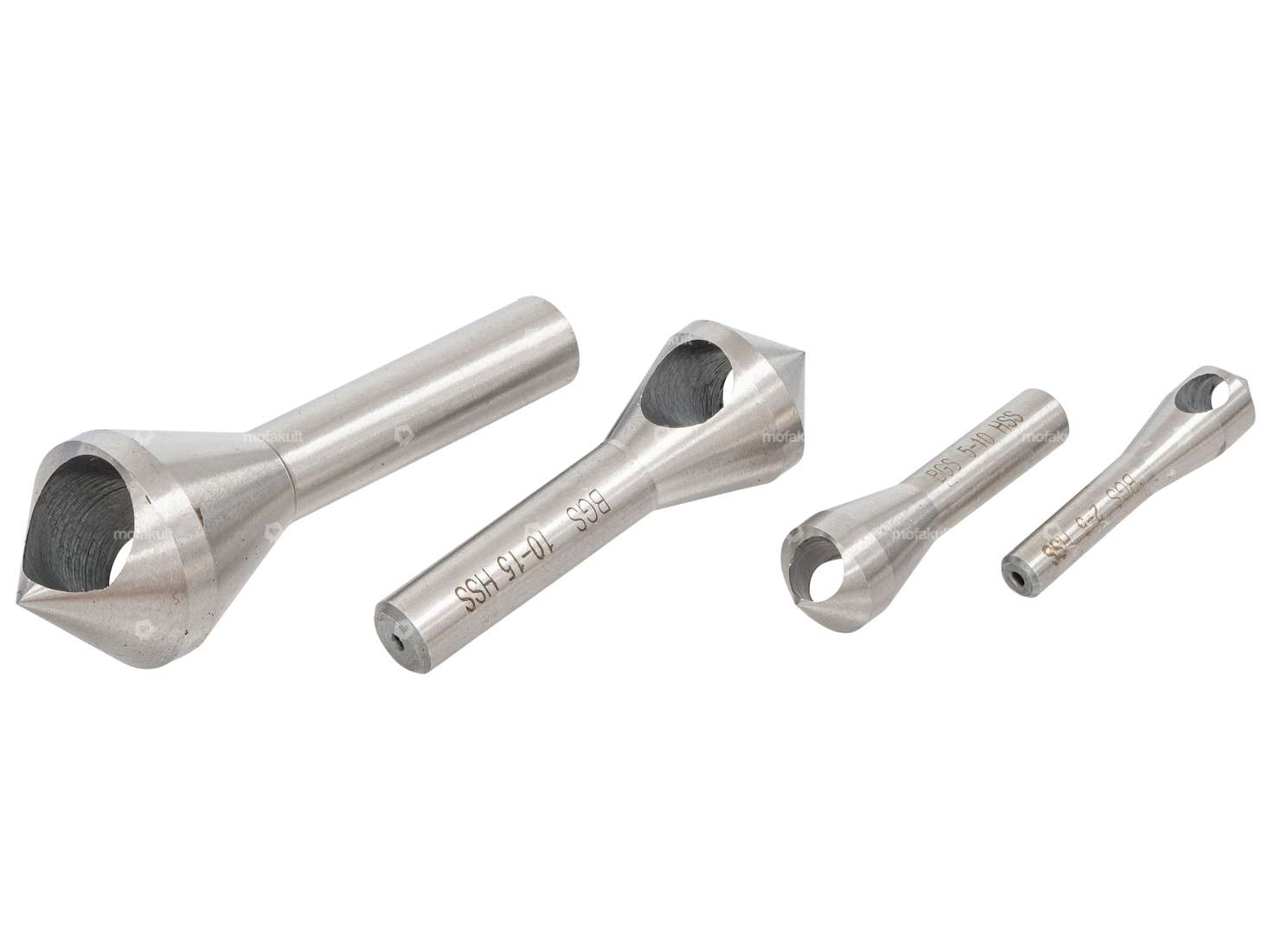 BGS Countersink with cross bore Ø 2 - 20 mm HSS 4 pcs. Carousel Image 2