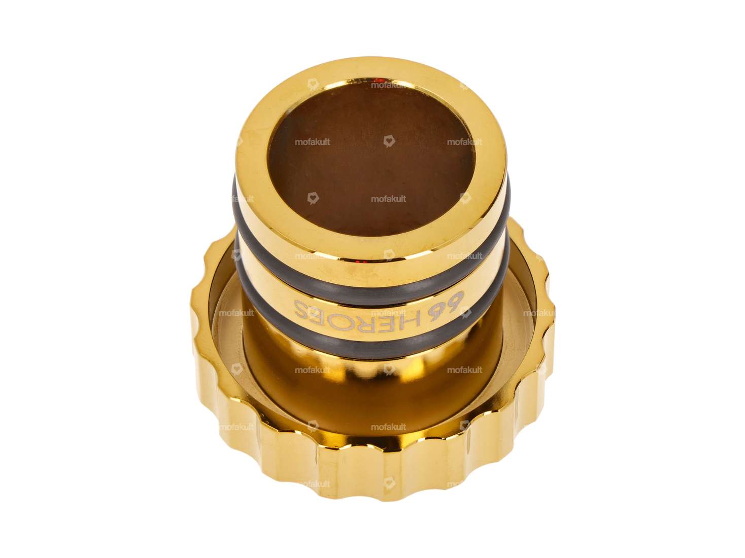 66HEROES Gas cap corrugated gold | Piaggio Ciao, Bravo Carousel Image 2