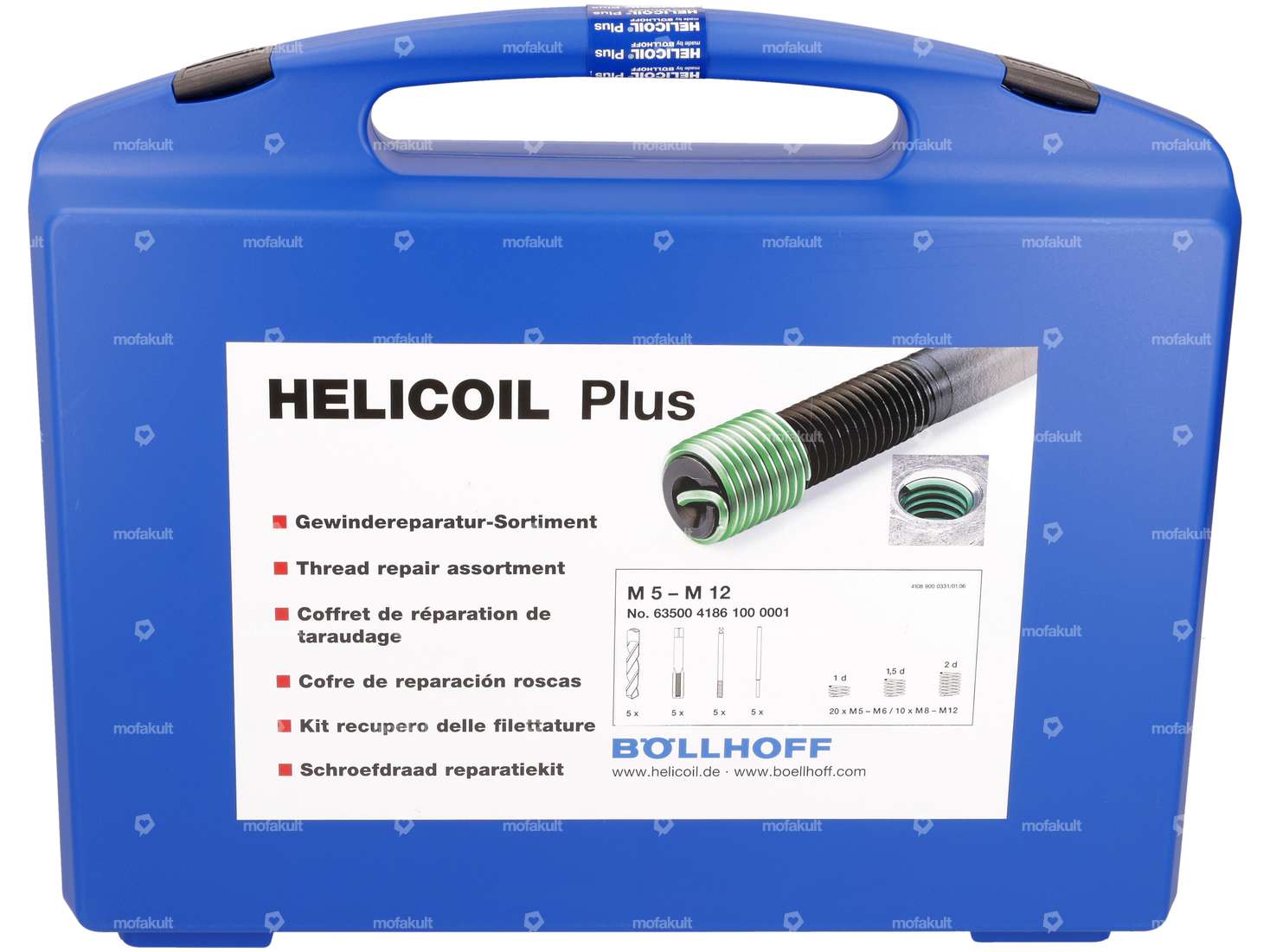 HeliCoil Gewinde-Reparatur Koffer M5 - M12 (Profi Werkzeug) Carousel Image 1