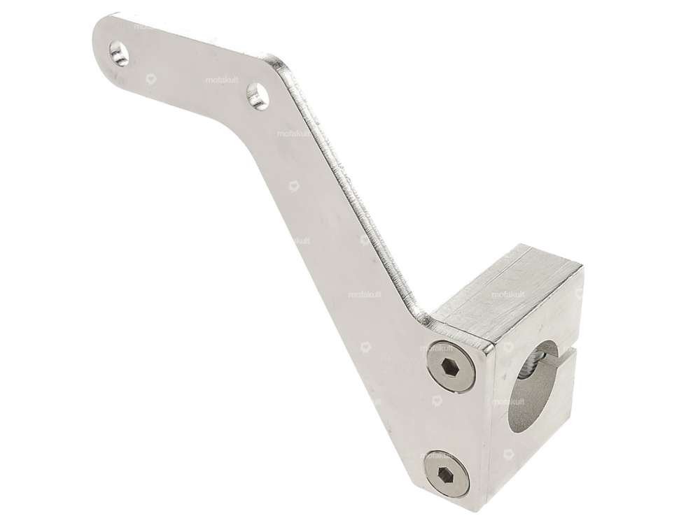 66HEROES Nummernschildhalter seitlich links (DE-Version) Inox Carousel Image 1