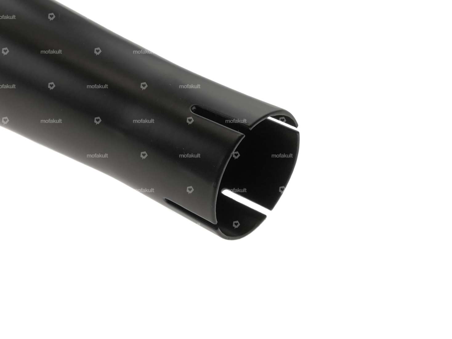 66HEROES Auspuff X-Pipe 28 mm Chrom / schwarz CNC Endstück Carousel Image 6