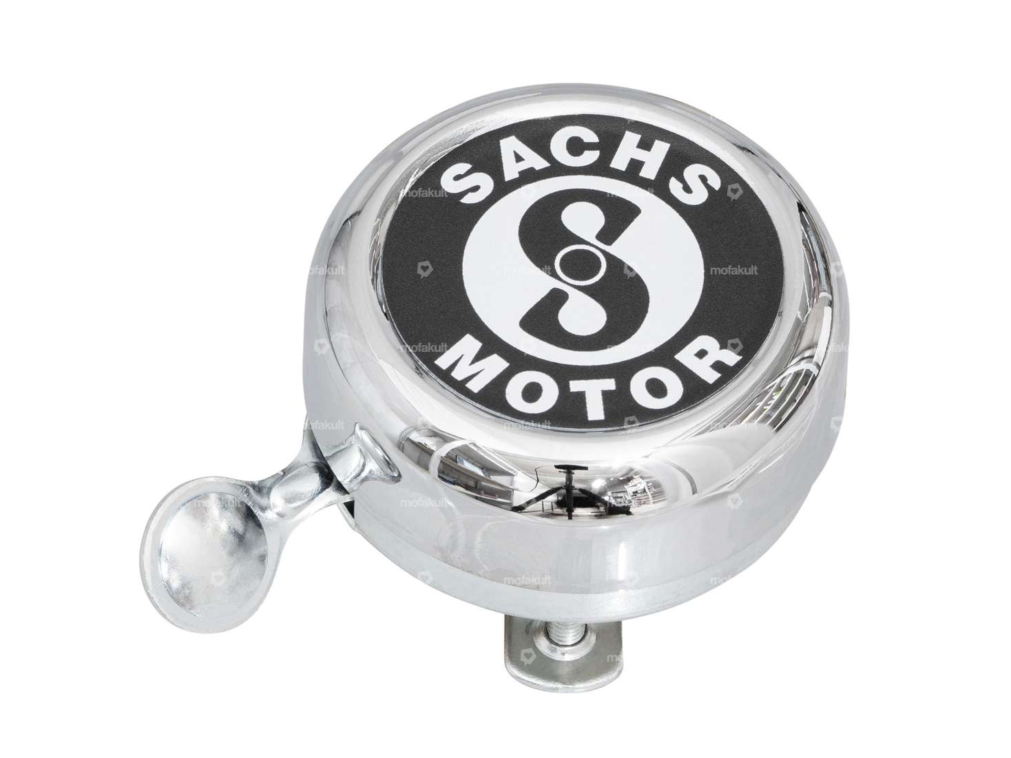 Glocke Chrom / Aufkleber «Sachs» schwarz Carousel Image 1